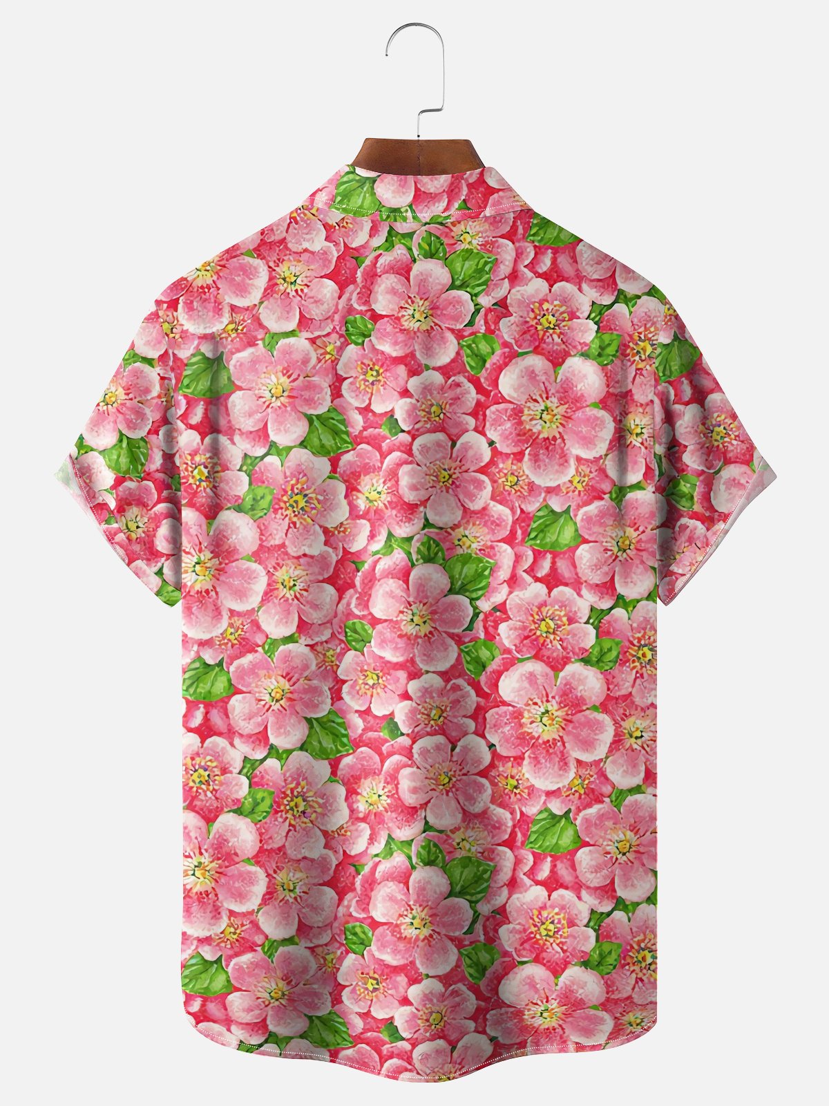 Moisture Wicking Cherry Blossom Chest Pocke Holiday Hawaiian Shirt