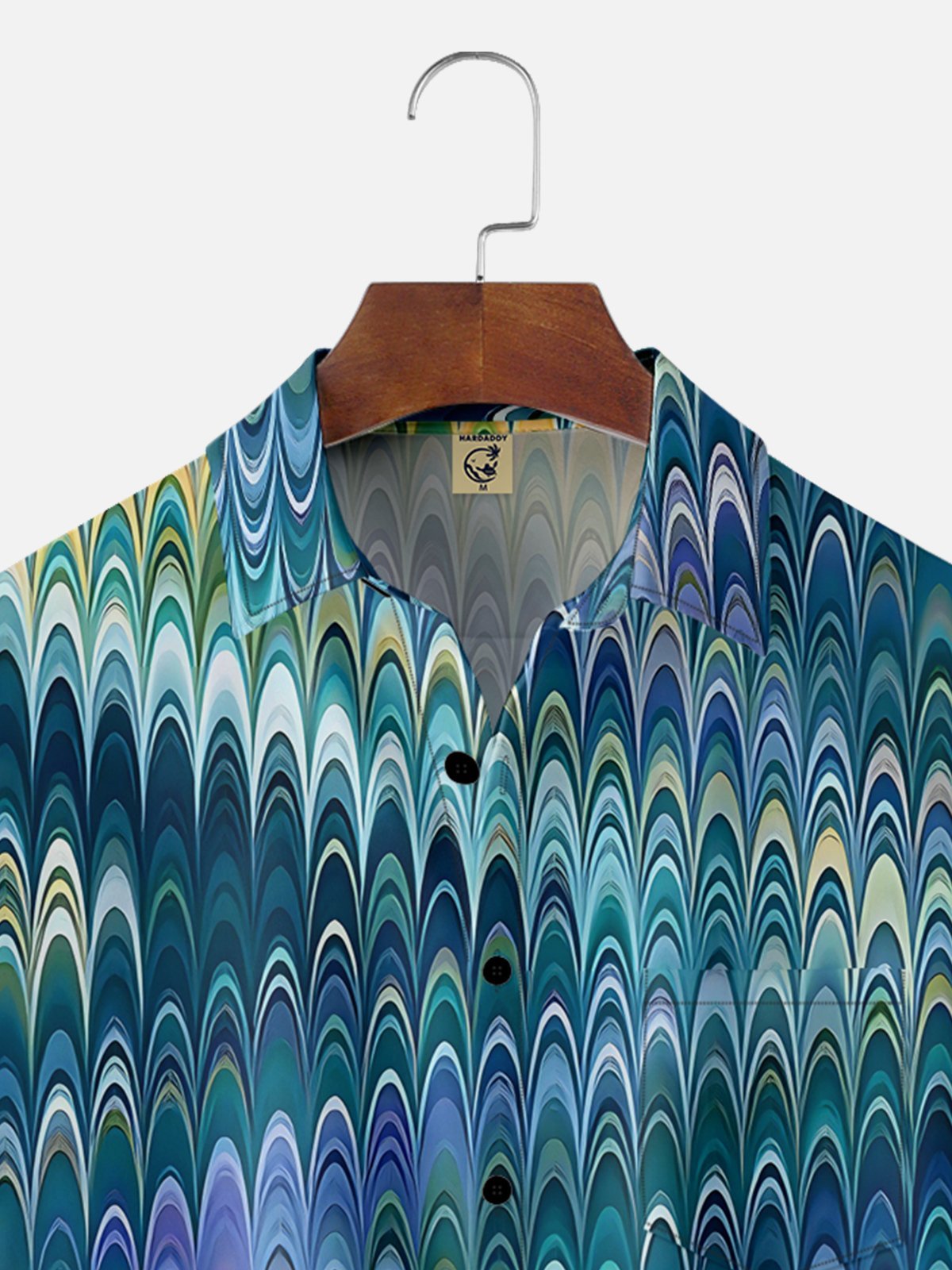 Moisture-wicking Abstract Art Chest Pocket Hawaiian Shirt