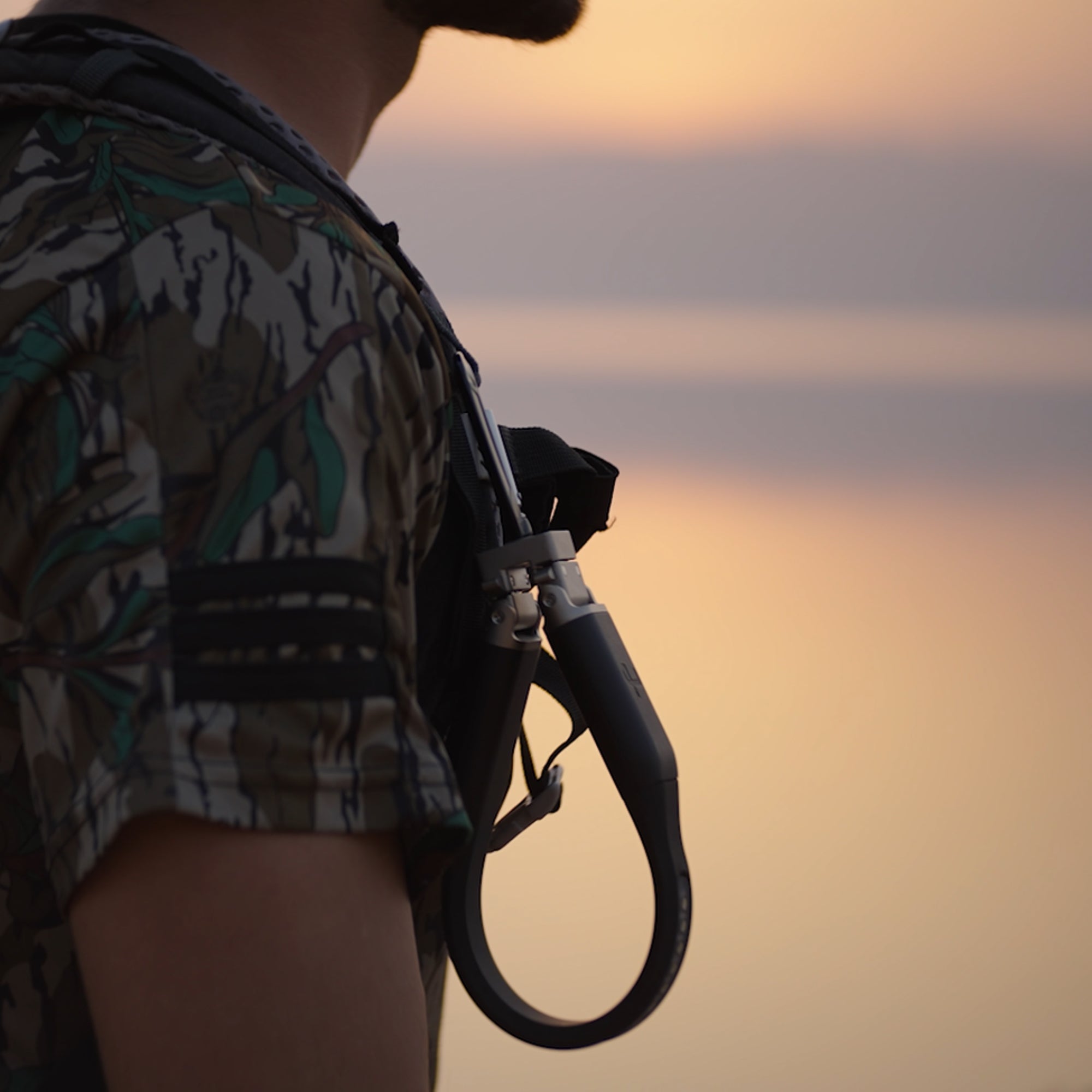 JordiLight used with carabiner clip attached to backpack