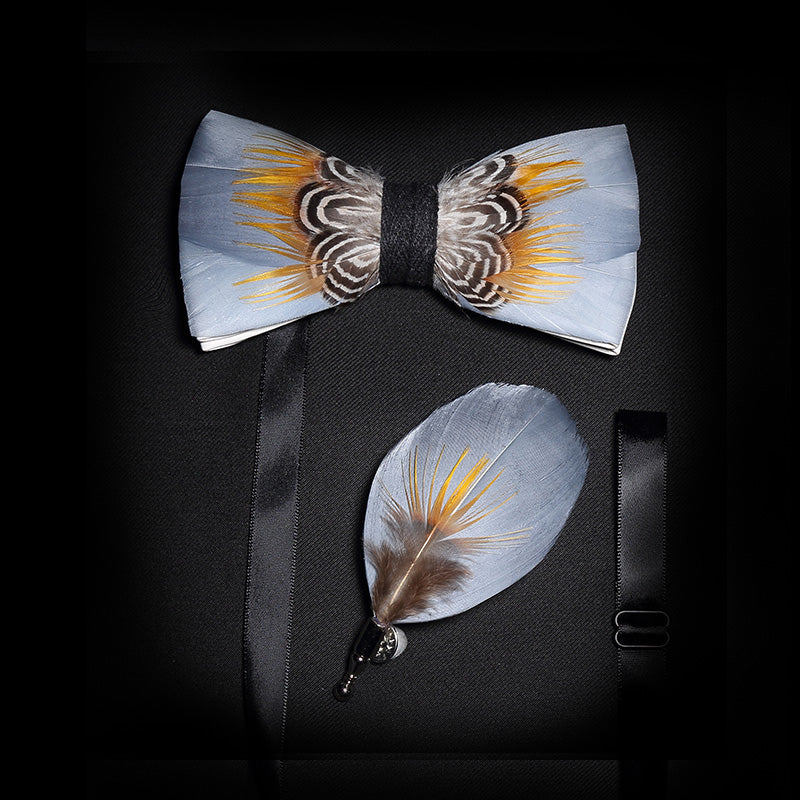Natbeck Feather Bow Tie The Grayson Style