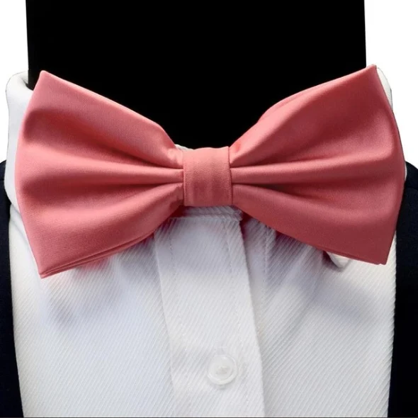 Natbeck Silk pre-tied bow tie pink