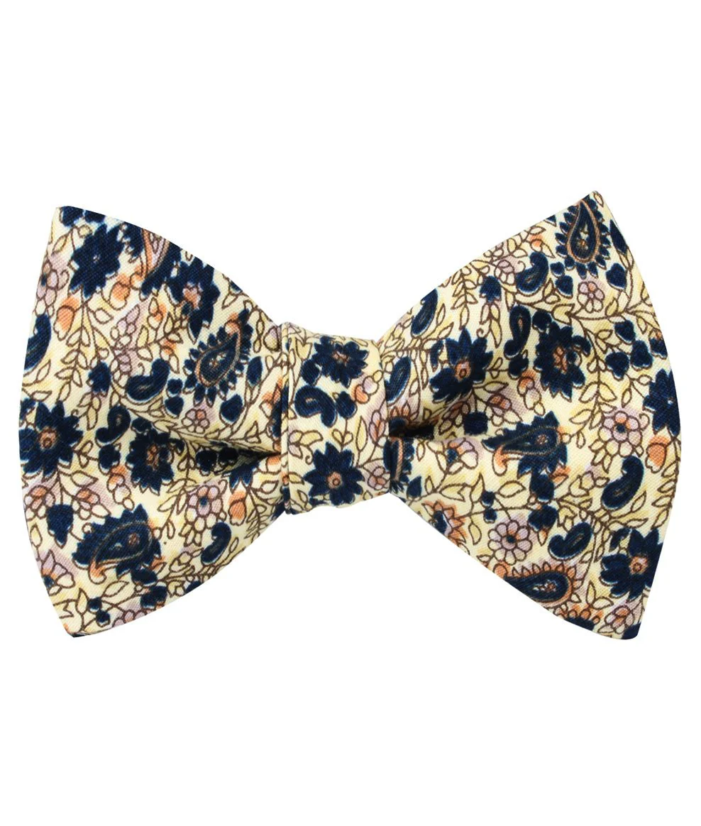 Natbeck Keukenhof Floral Silk Self Bow Tie Colorful Spring Inspired Bow Tie