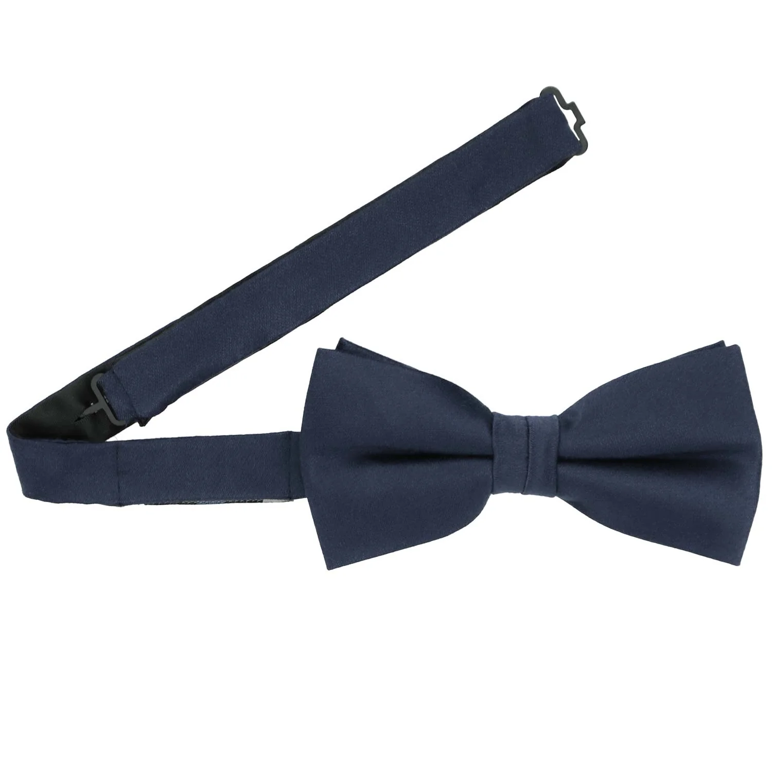 Natbeck Cotton Silk Bow Tie Navy Blue
