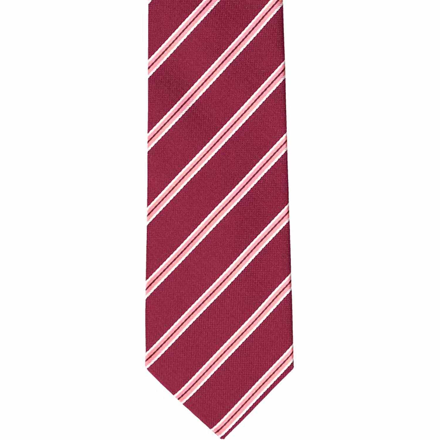 Natbeck Striped Necktie for Boys Burgundy