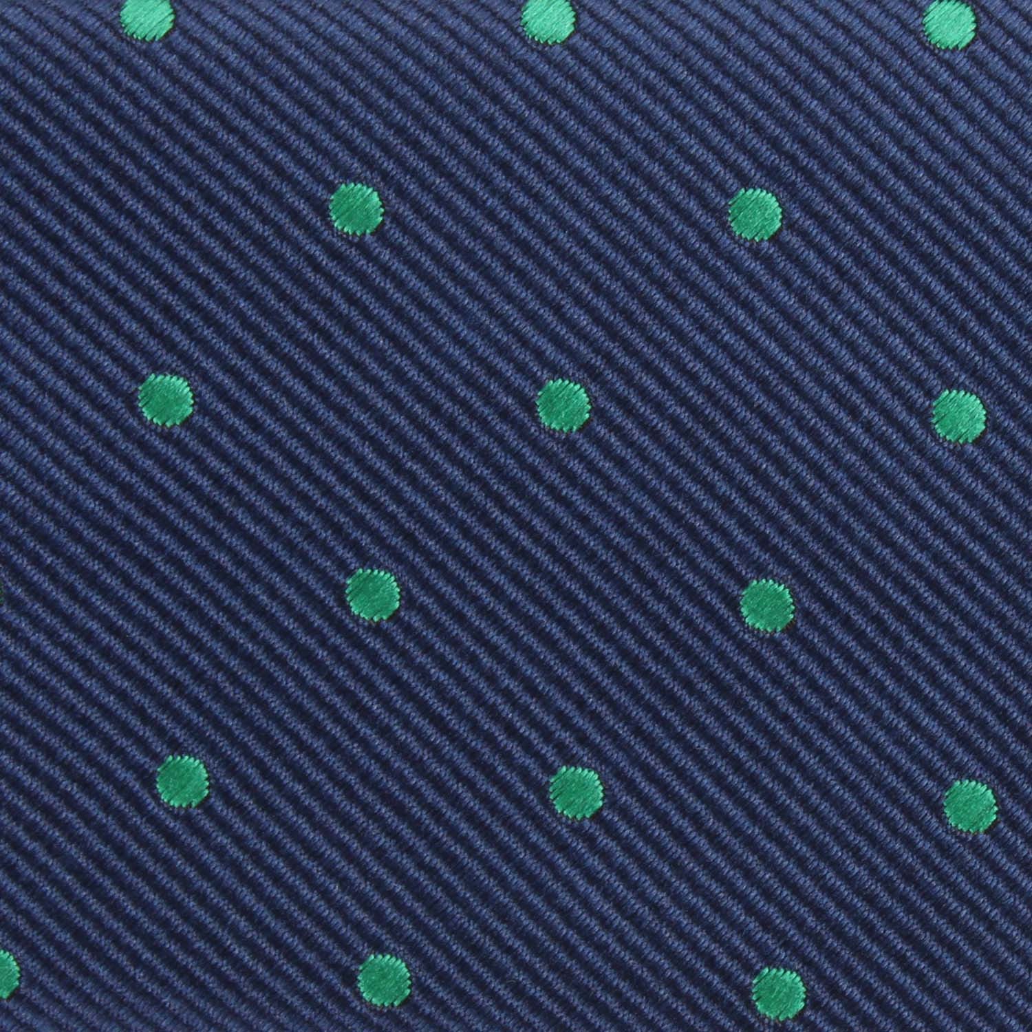Natbeck Polka Dot Self Tie Bow Tie Elegant Navy Blue With Green