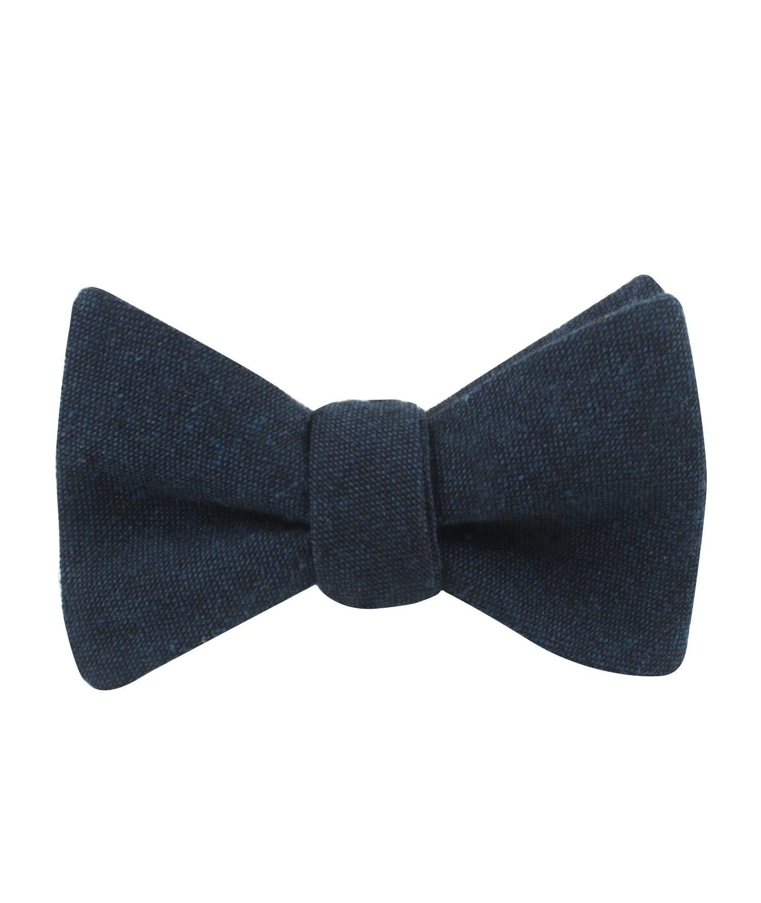 Natbeck Textured Linen Self Bow Tie Elegant Cotton-Linen Bow Tie