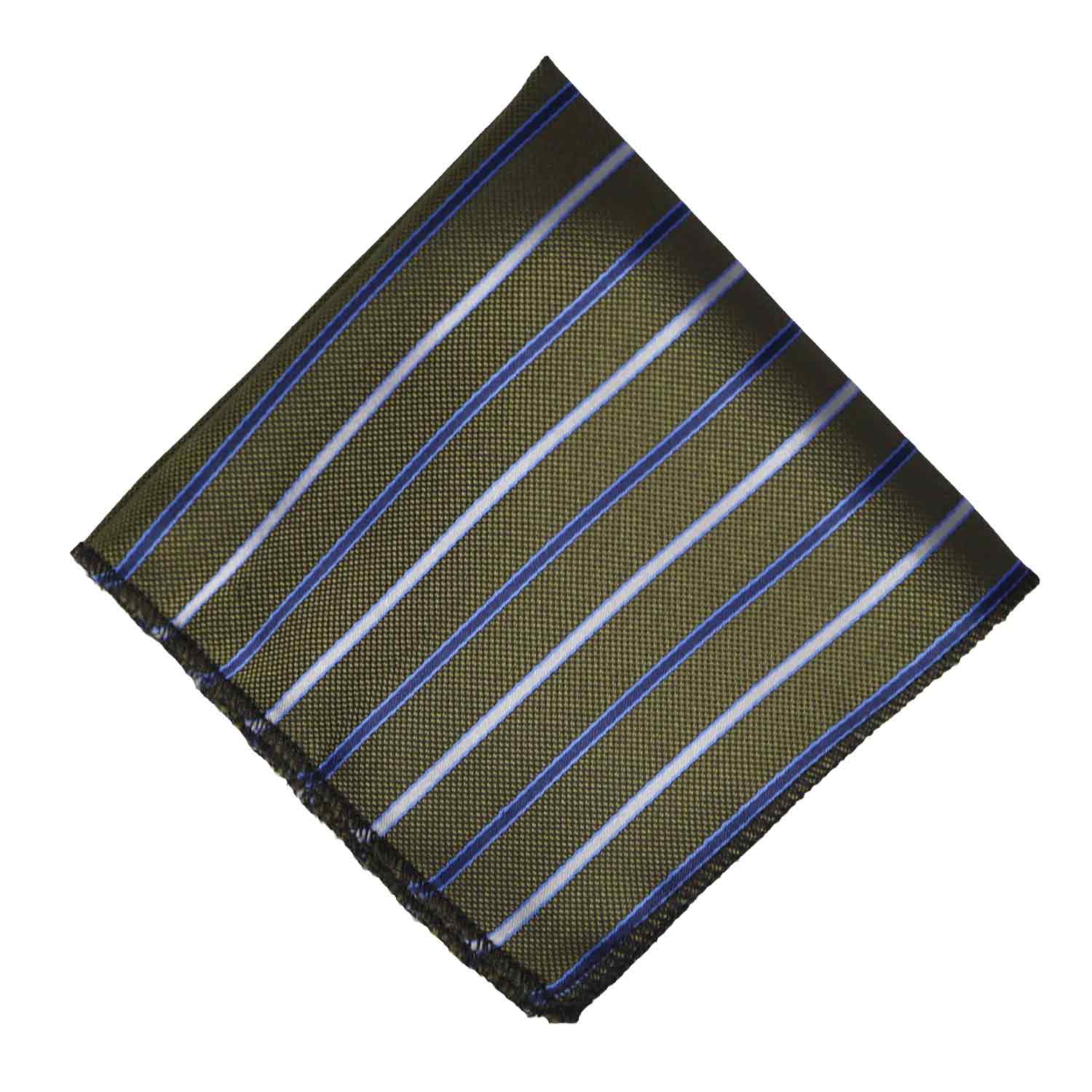 Natbeck Striped necktie for office wear dark olive