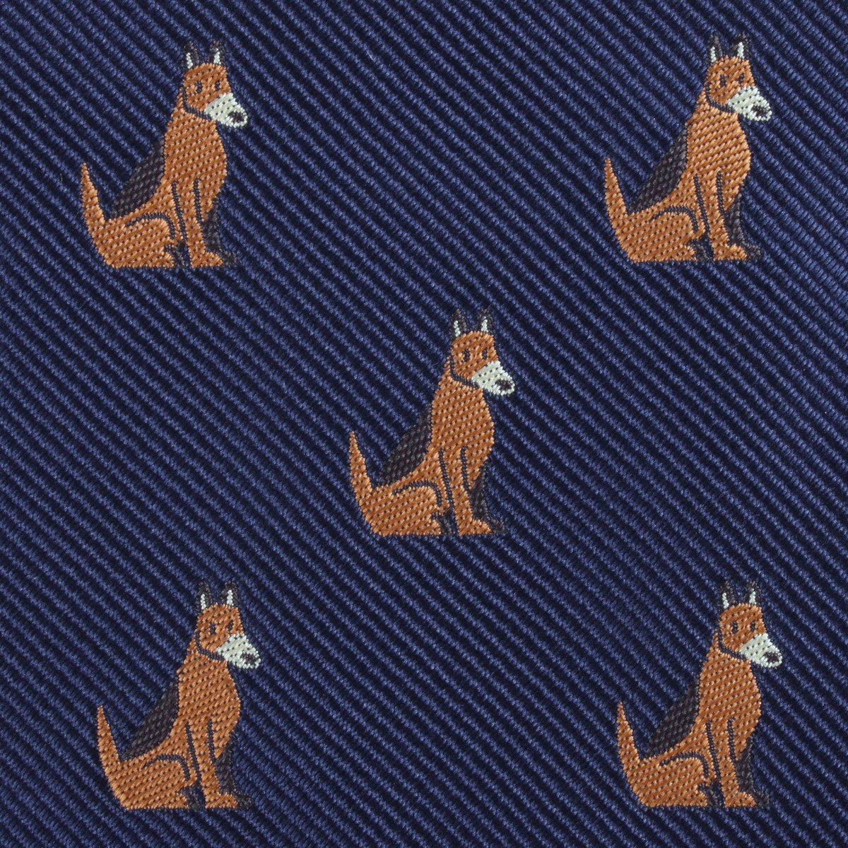 Natbeck German Shepherd Dog Skinny Tie Bold Cotton Necktie with Dog Pattern for Pet Lovers and Casual Wear