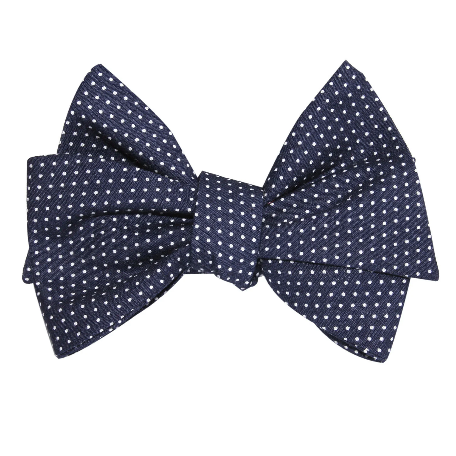 Navy Blue Polka Dot Bow Tie with White – Elegant Style