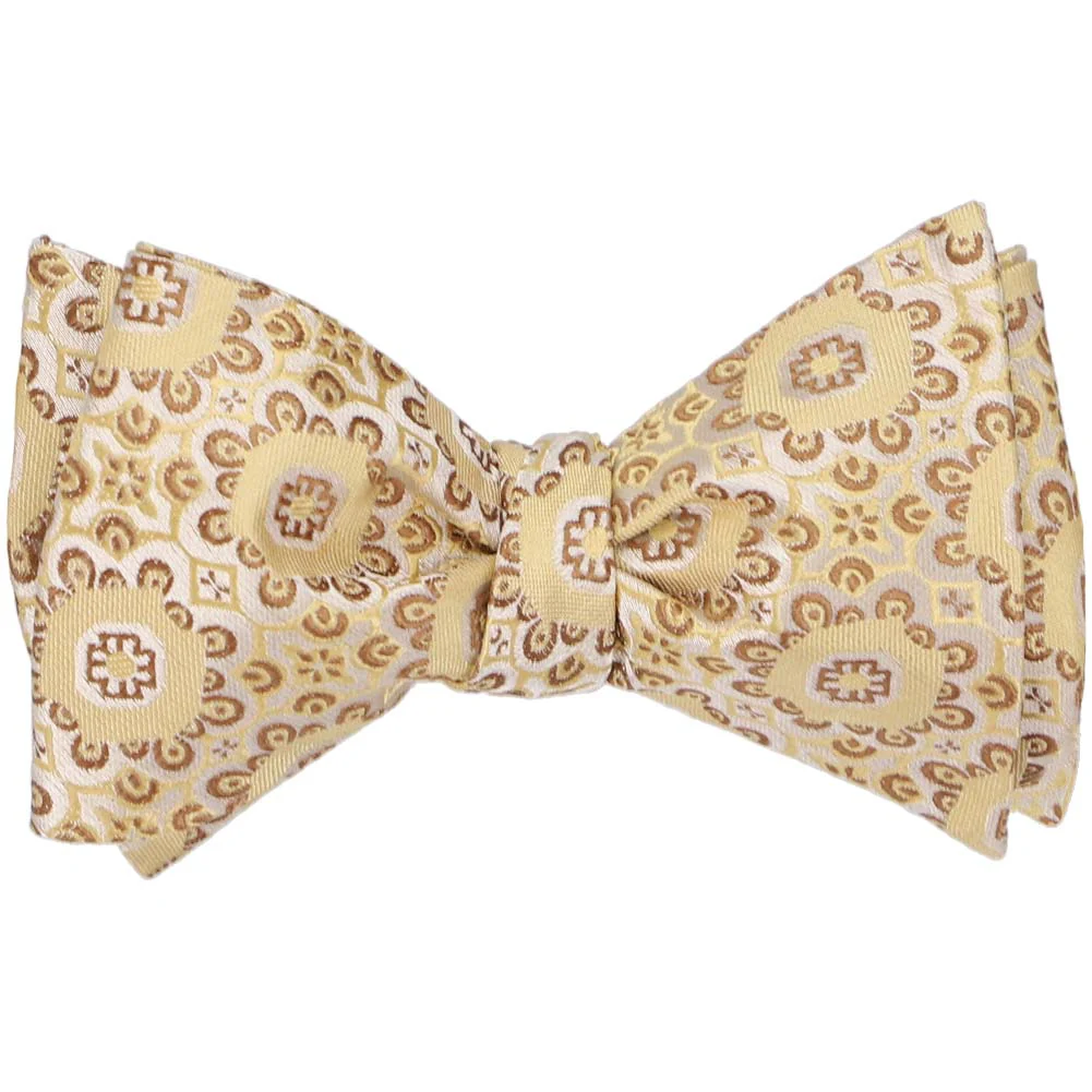 Natbeck Floral Pattern Self-Tie Bow Tie Straw