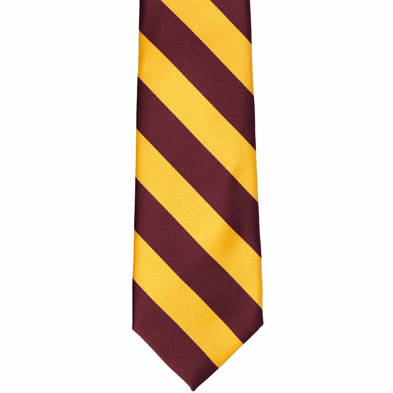 Natbeck Striped boys necktie in maroon yellow