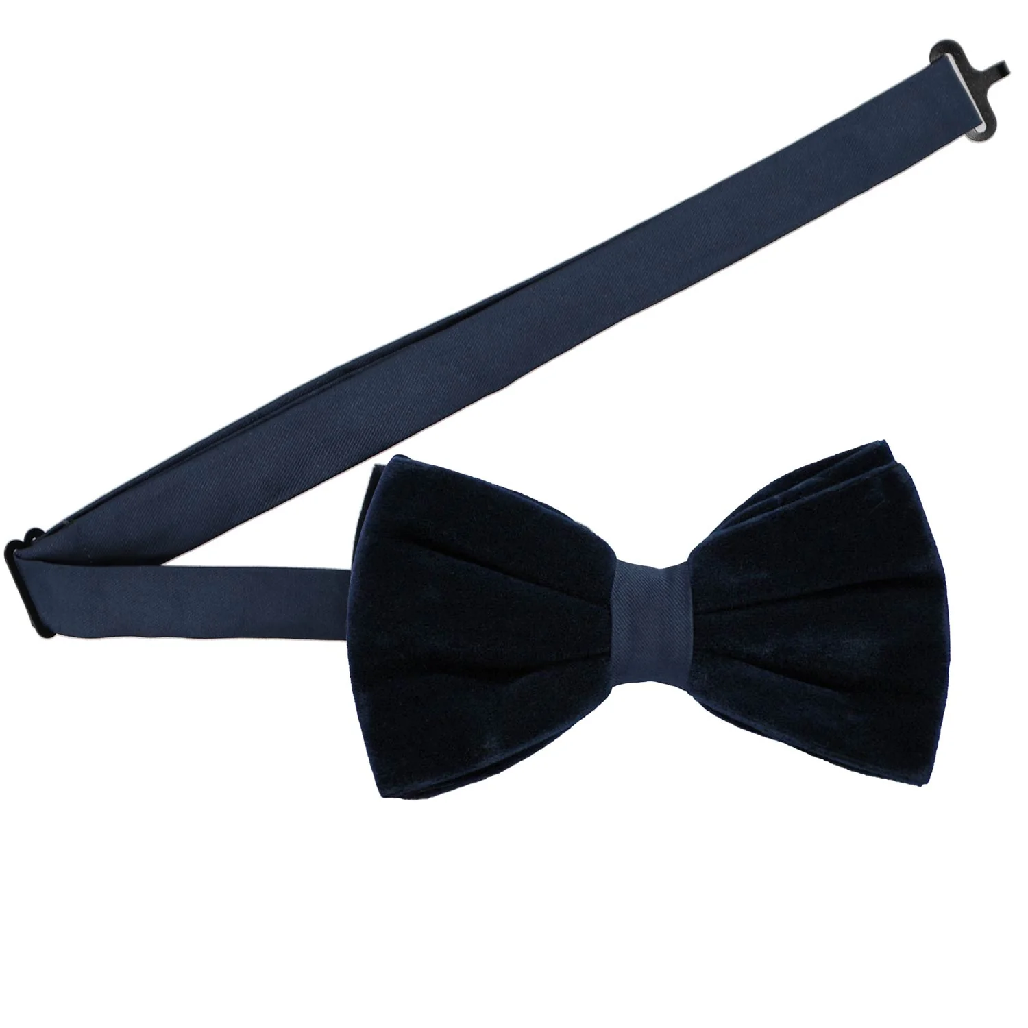 Natbeck Navy Blue Velvet Bow Tie For Stylish Appearance