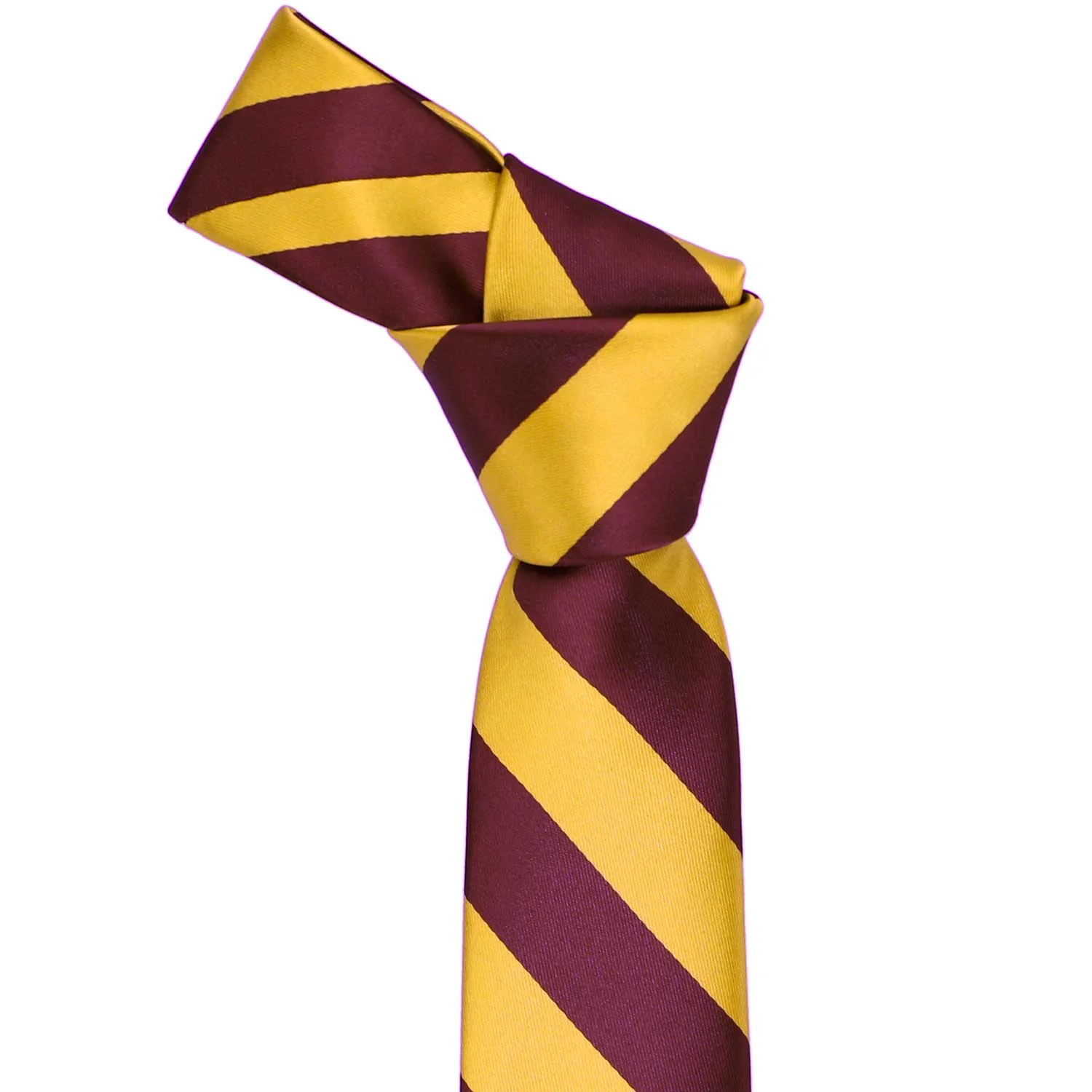 Natbeck Striped boys necktie in maroon yellow