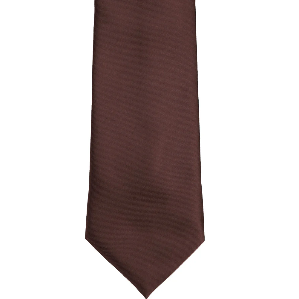 Natbeck Brown solid color necktie crafted for office or professional attire