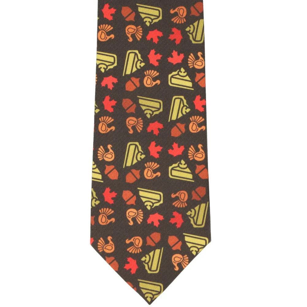 Natbeck Thanksgiving Festive Pattern Classic Necktie