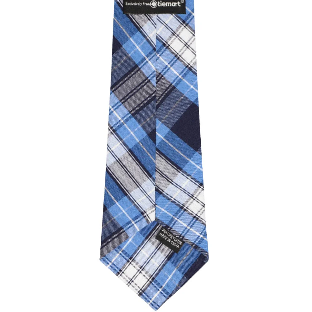 Natbeck Blue Plaid Classic Wool Silk Necktie