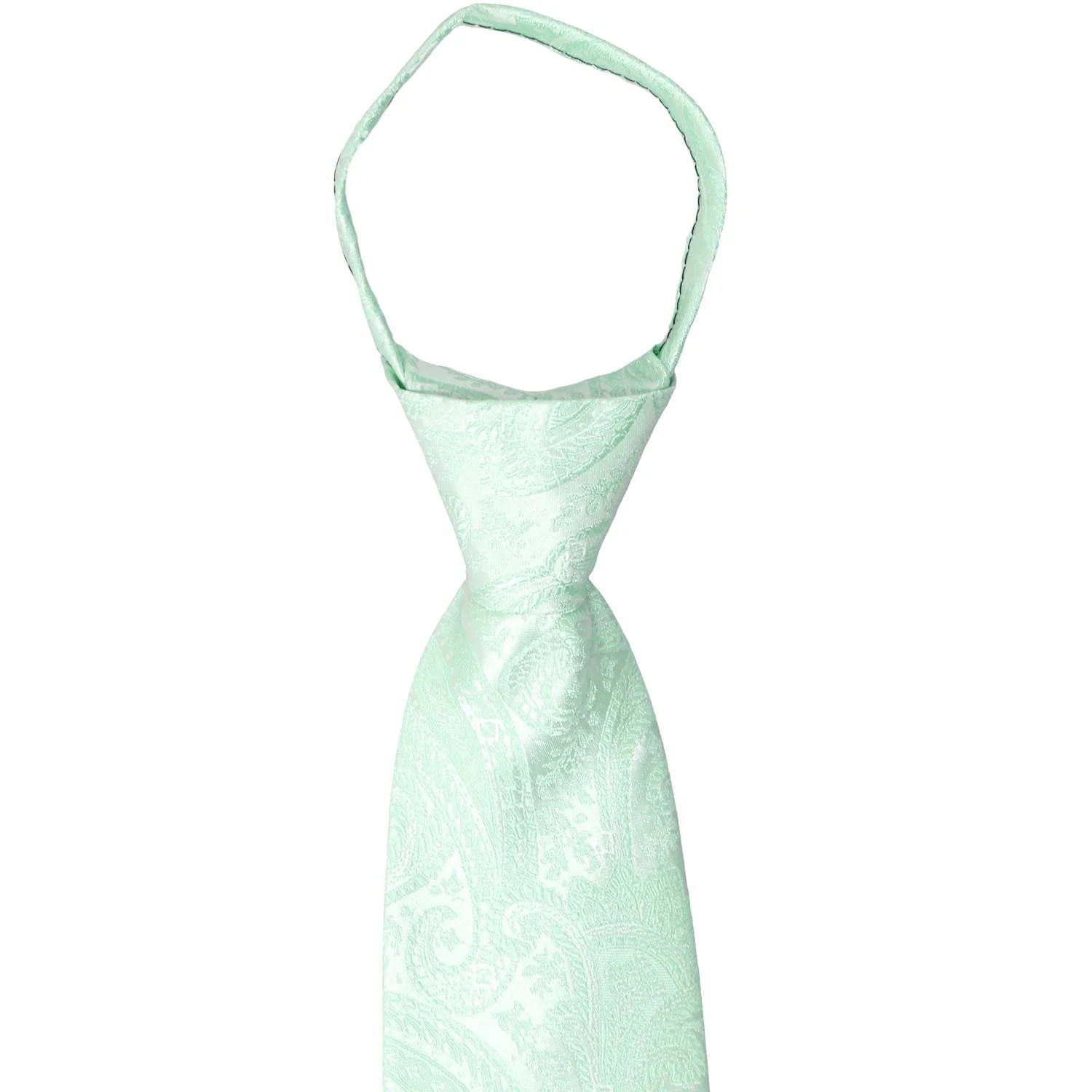 Natbeck Paisley zipper tie for kids seafoam