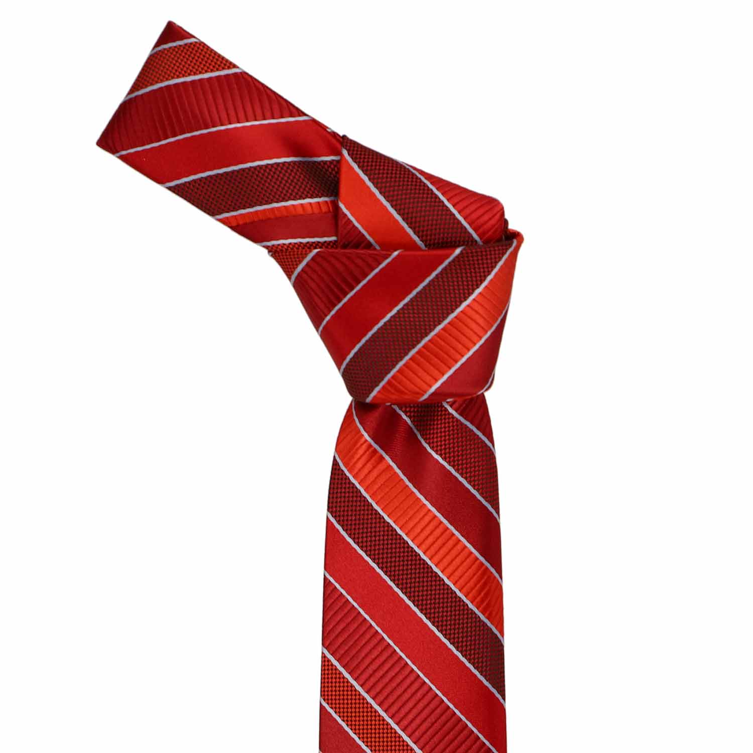 Natbeck Boys Striped Necktie Classic Red