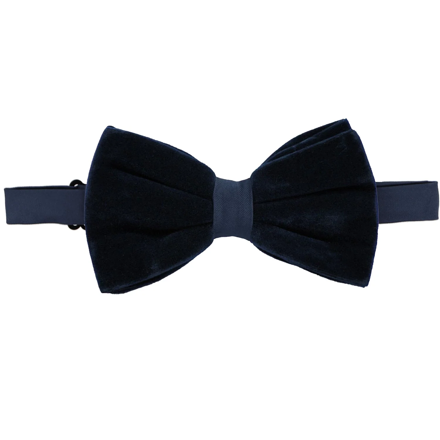 Natbeck Navy Blue Velvet Bow Tie For Stylish Appearance