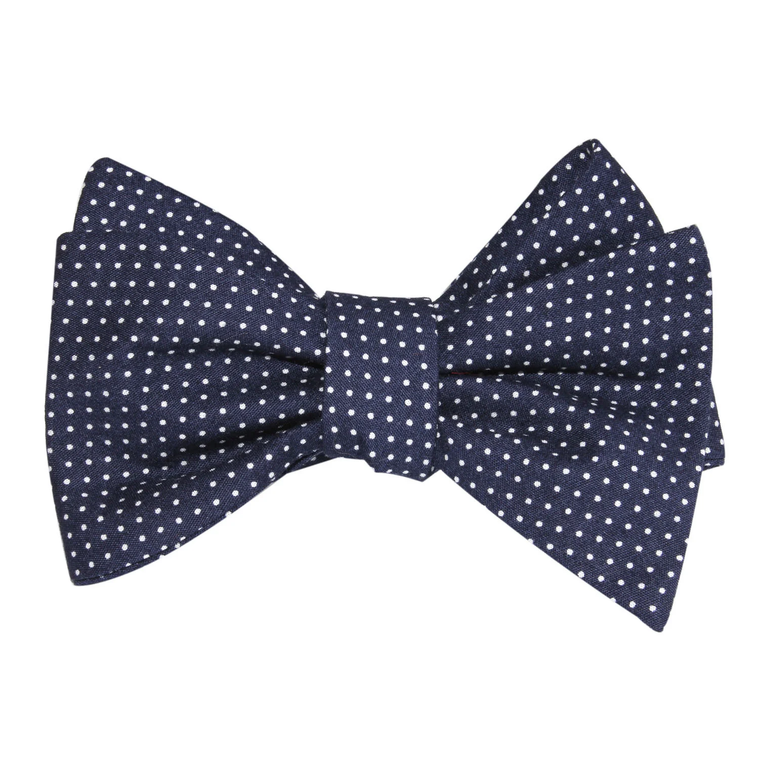 Navy Blue Polka Dot Bow Tie with White – Elegant Style