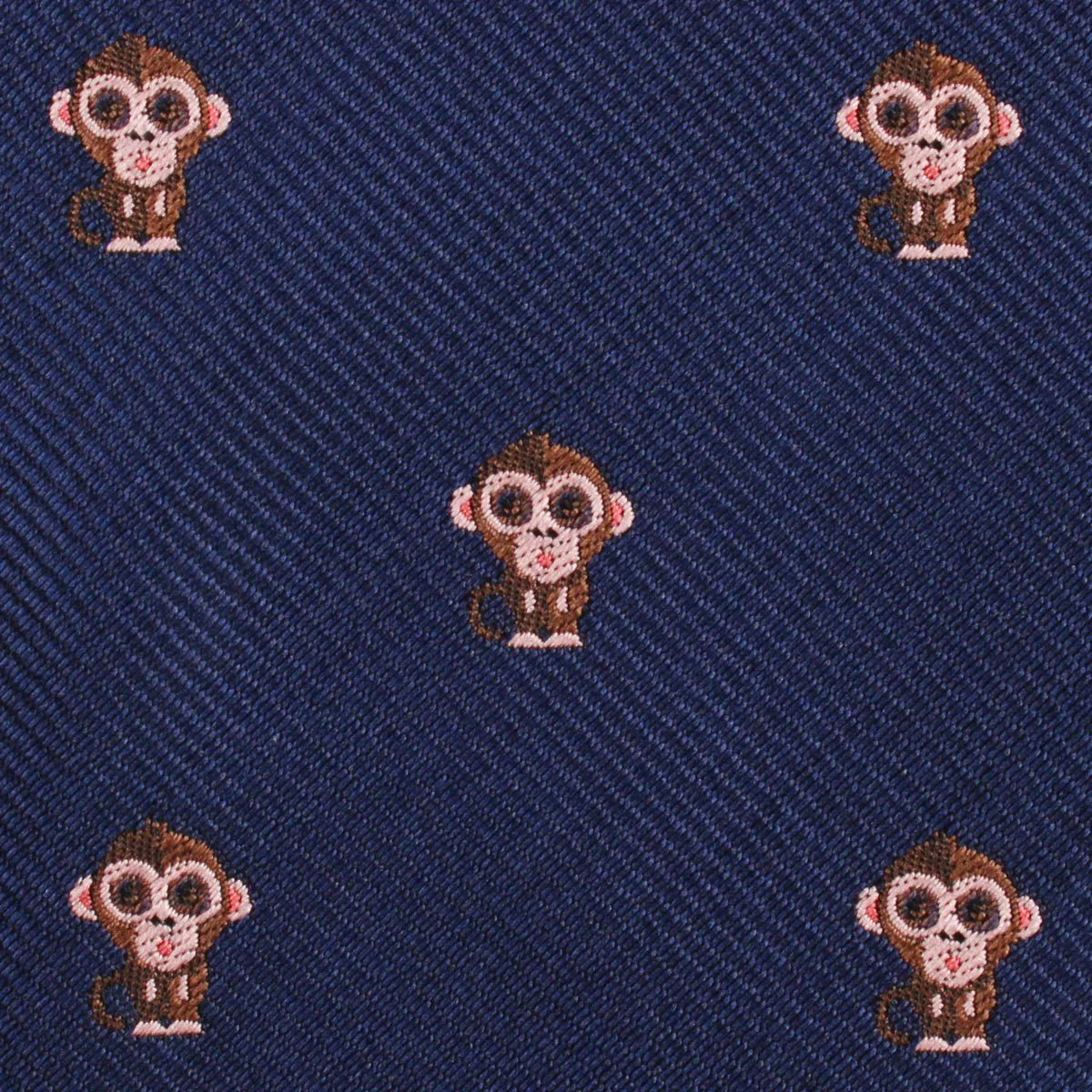Natbeck Monkey Tie Cute Animal Print Elegant Soft Fabric Necktie