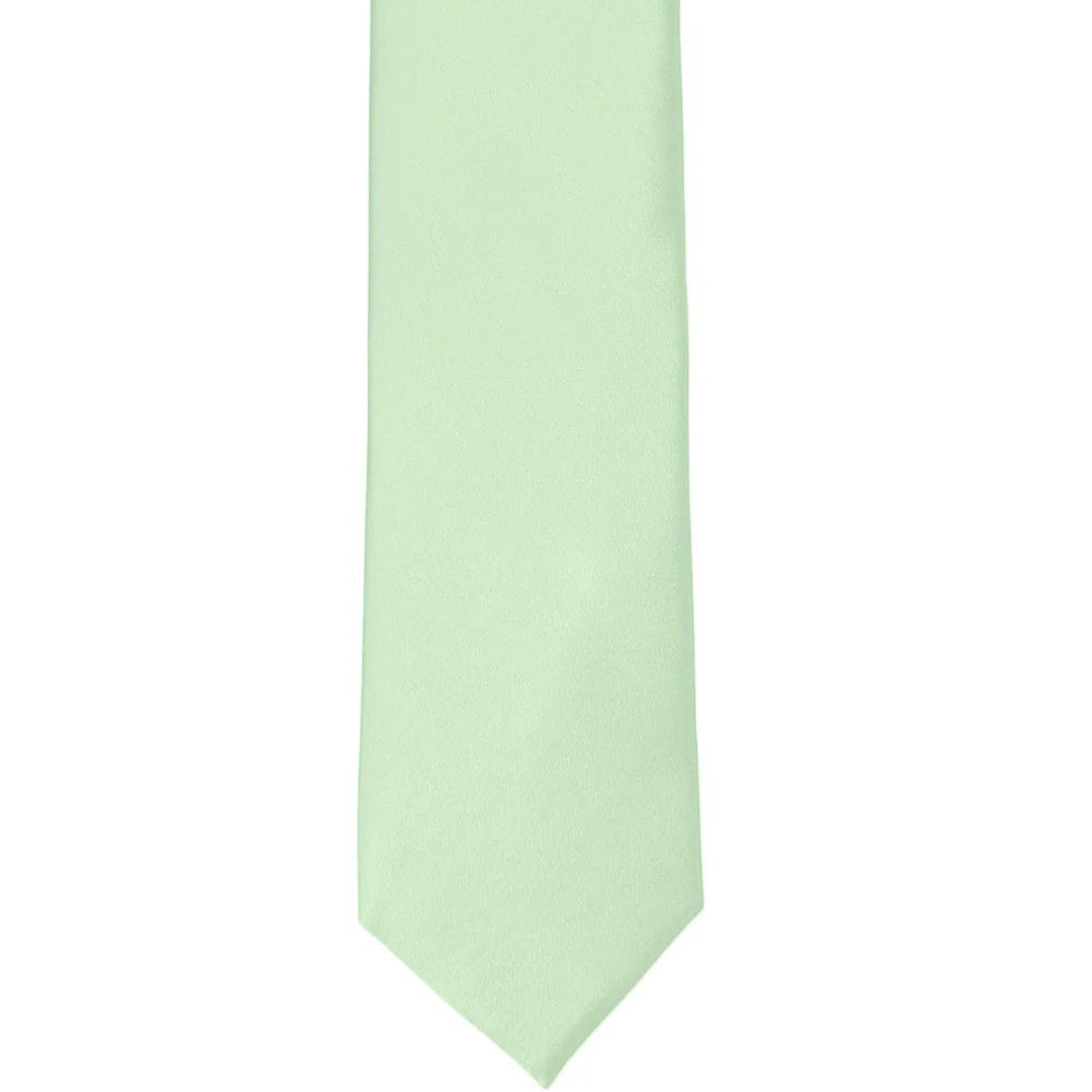 Natbeck Slim Silk Necktie Light Mint