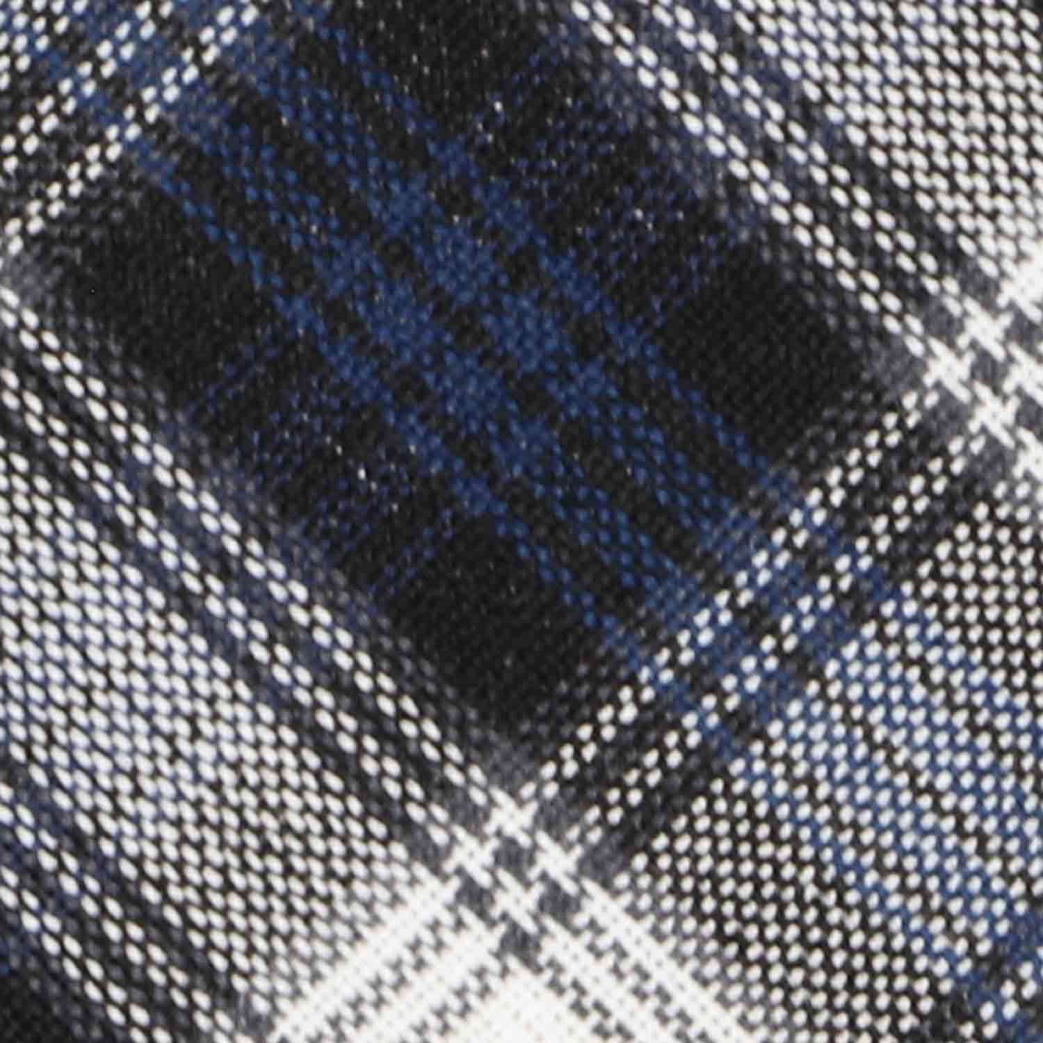 Natbeck Plaid Necktie Navy Blue