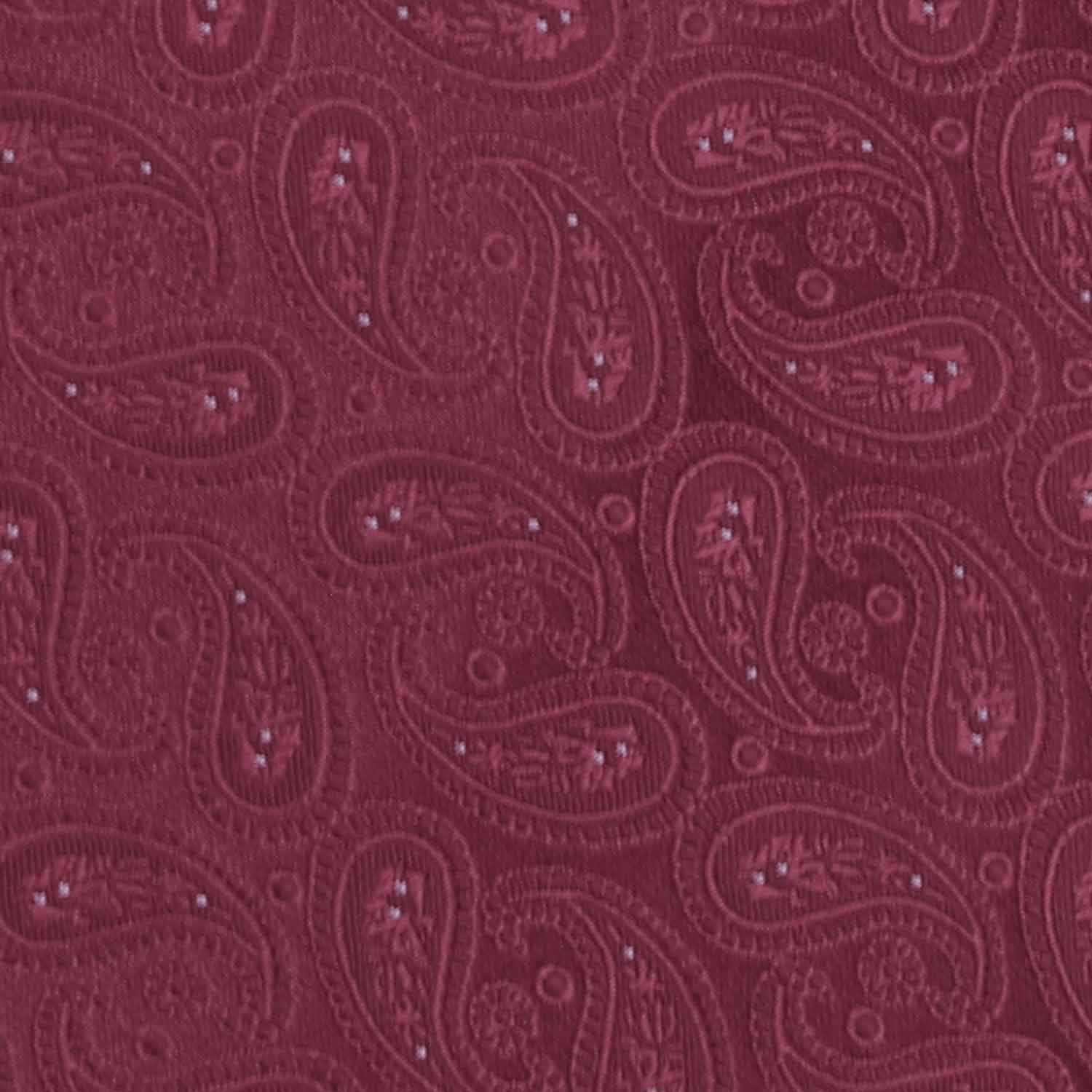 Natbeck Paisley Diamond Tip Bow Tie Burgundy