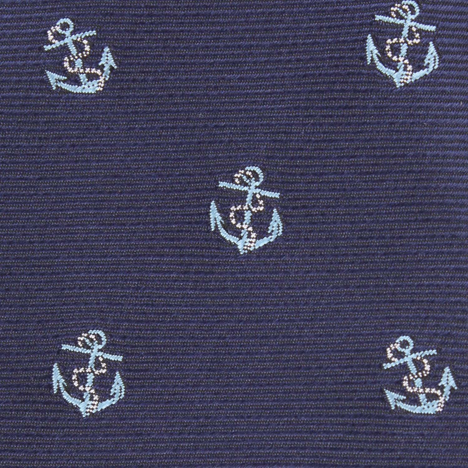 Natbeck Navy Blue Sail Anchor Pocket Square Stylish Cotton Handkerchief with Anchor Pattern for Dress Shirts