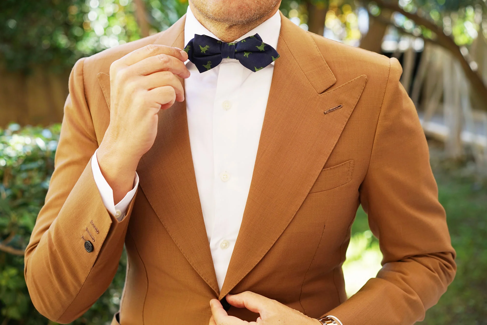 Natbeck T-Rex Pixel Dinosaur Diamond Bow Tie for Fun Parties and Themed Events Green