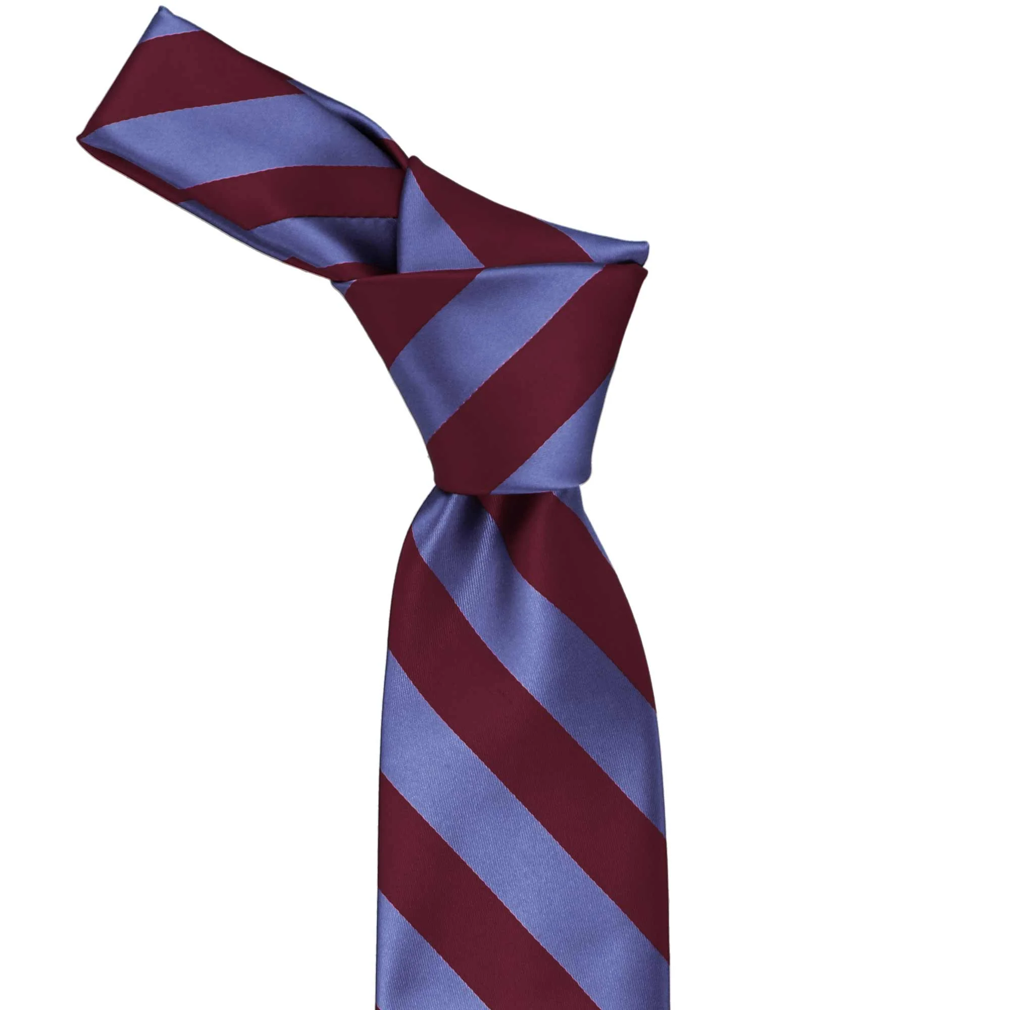 Natbeck Striped Necktie Maroon Deep Periwinkle