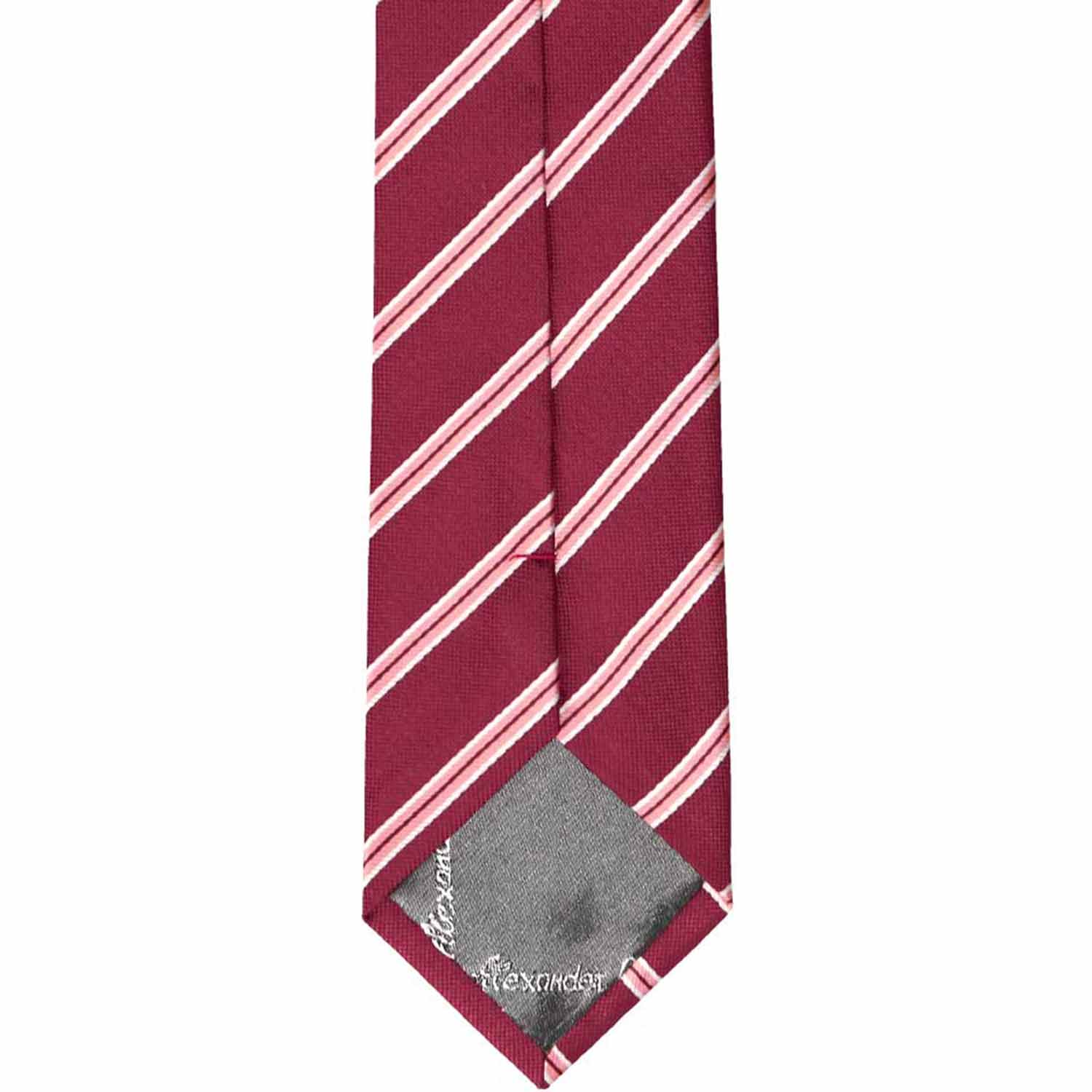 Natbeck Striped Necktie for Boys Burgundy