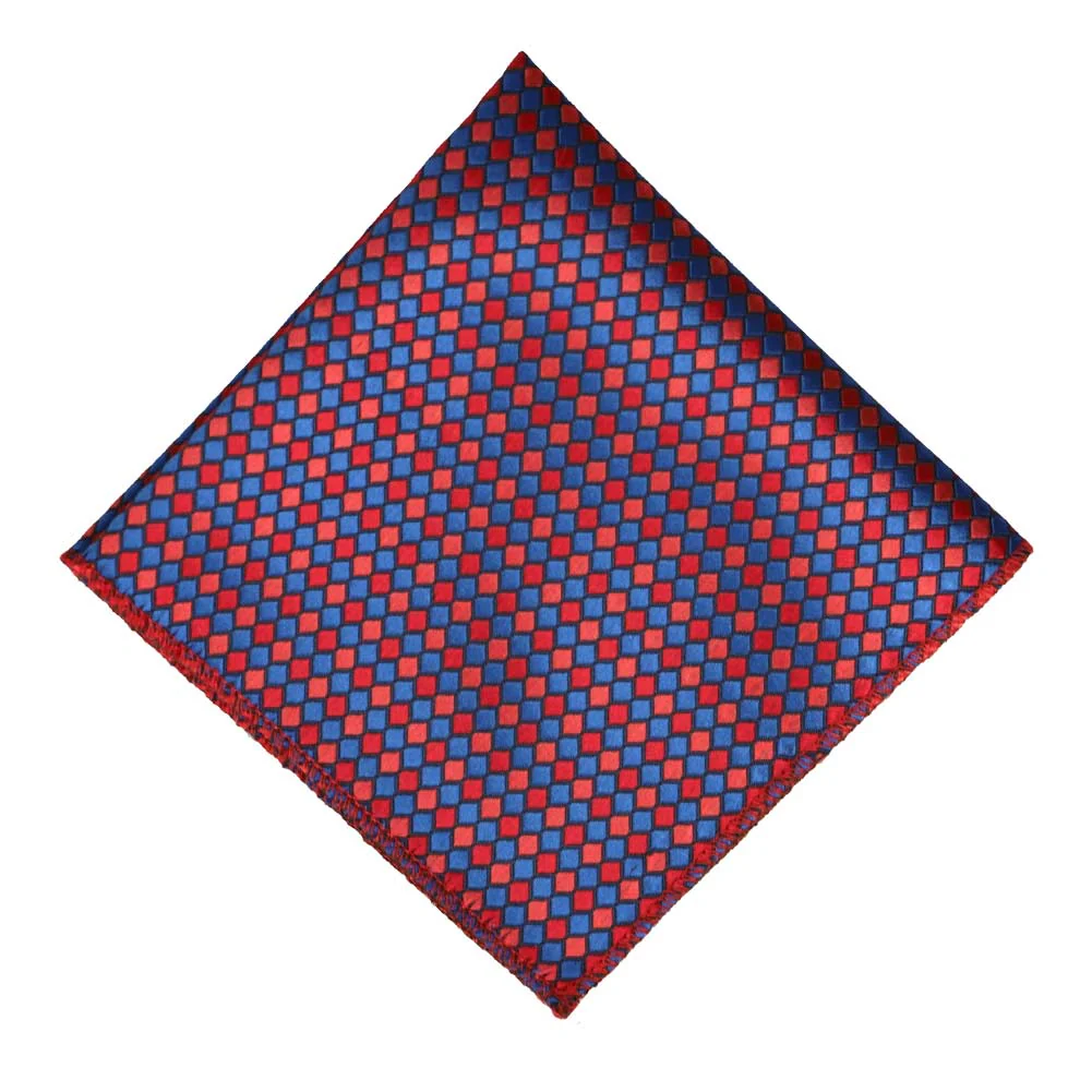 Natbeck Geometric Slim Necktie Red