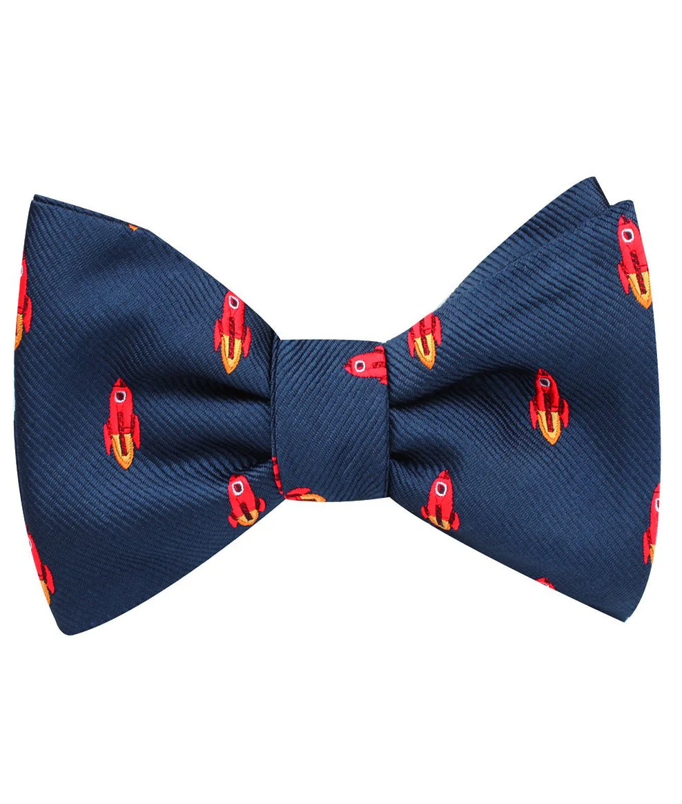 Natbeck Vibrant Rocket Self Bow Tie for Creative Party and Celebration Outfits Red