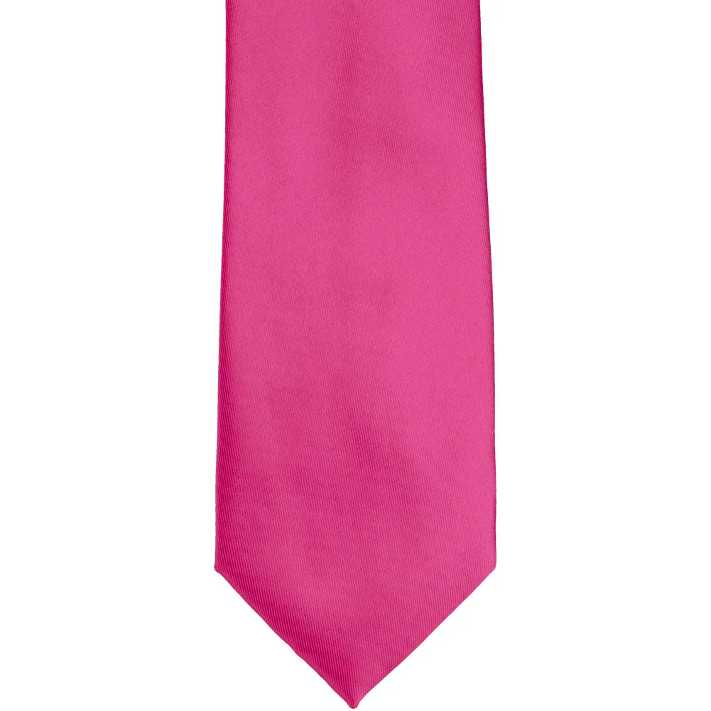 Natbeck Fuchsia solid color necktie made for office or formal occasions