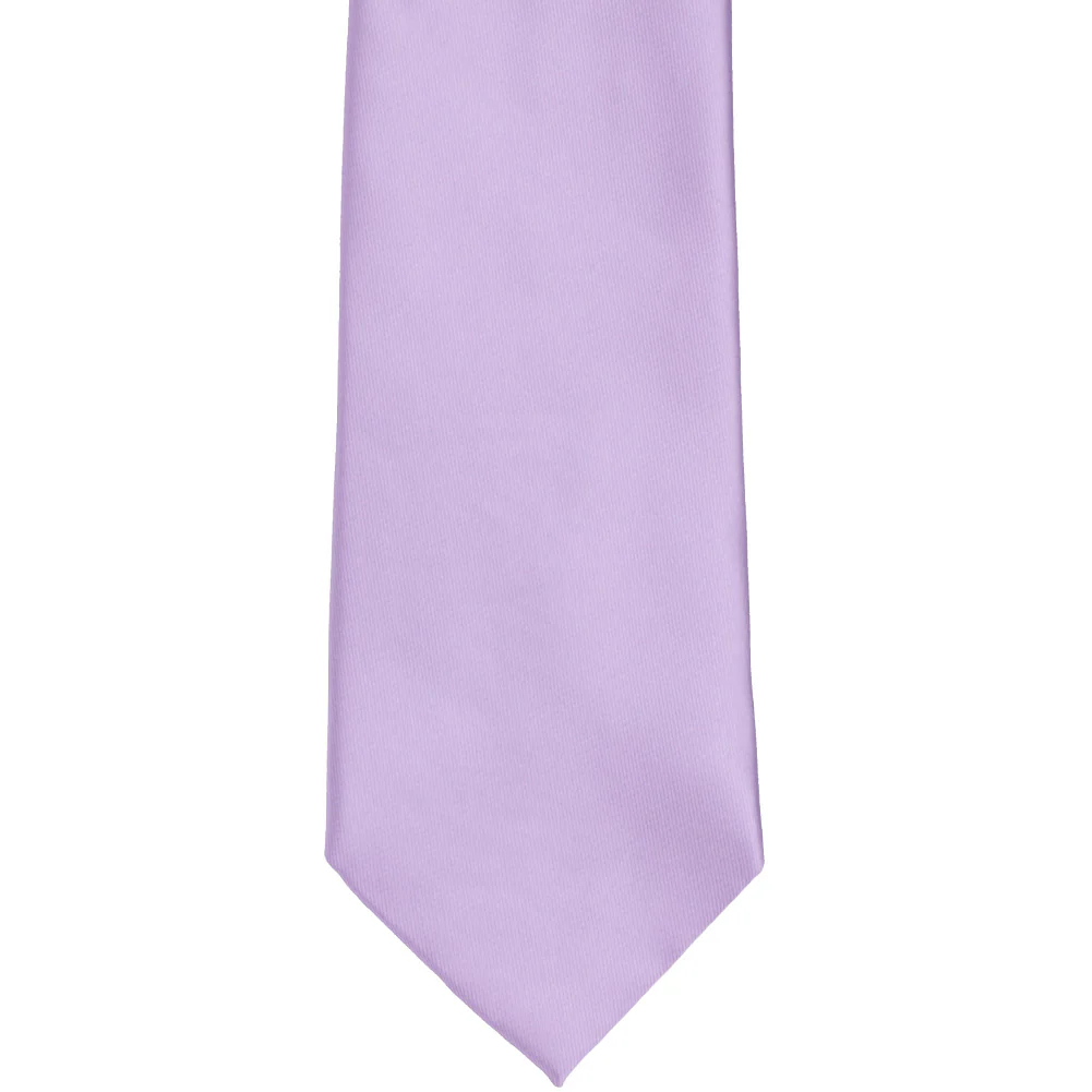 Natbeck Zipper Solid Color Necktie Lavender