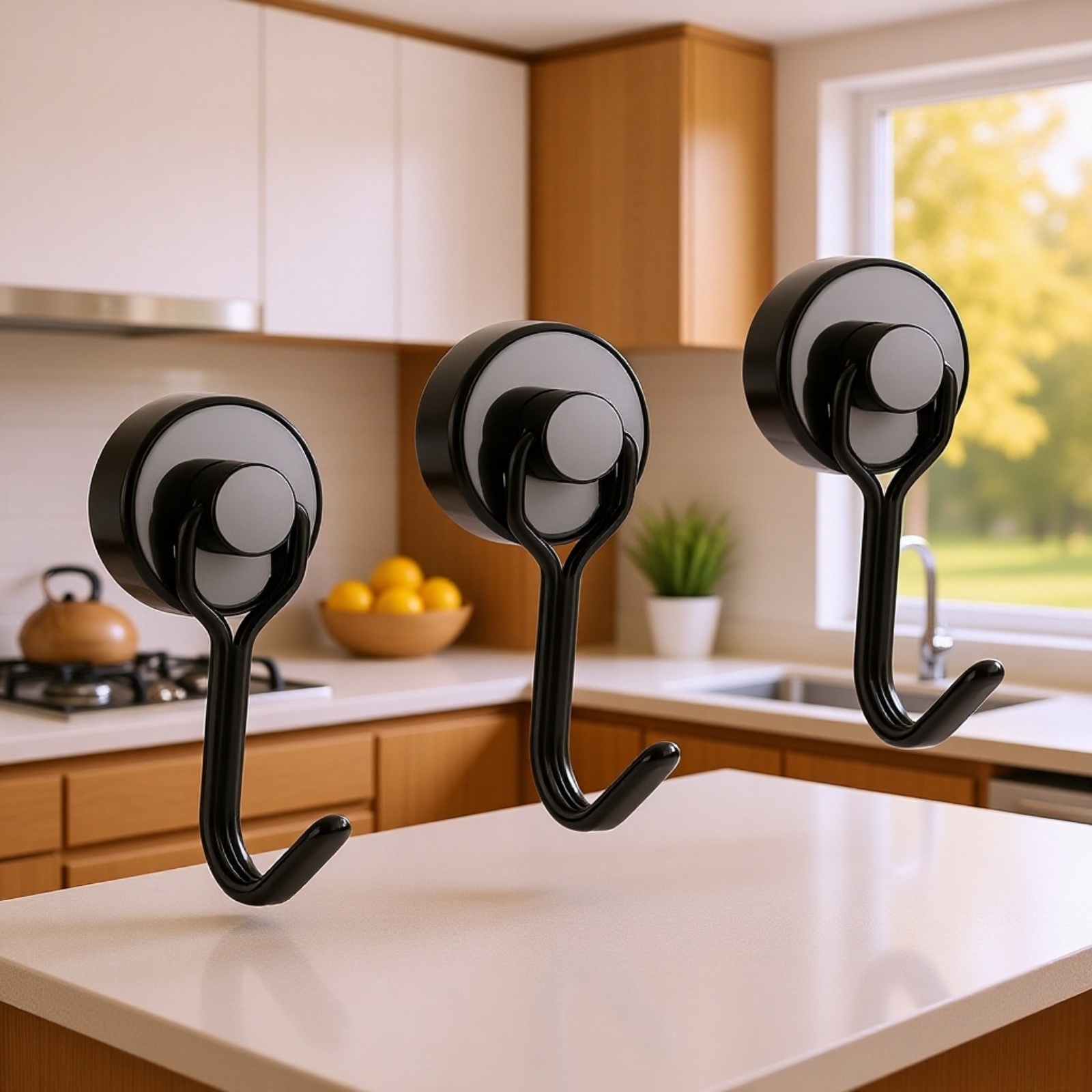 360-degree rotating magnetic hook for BBQ tools