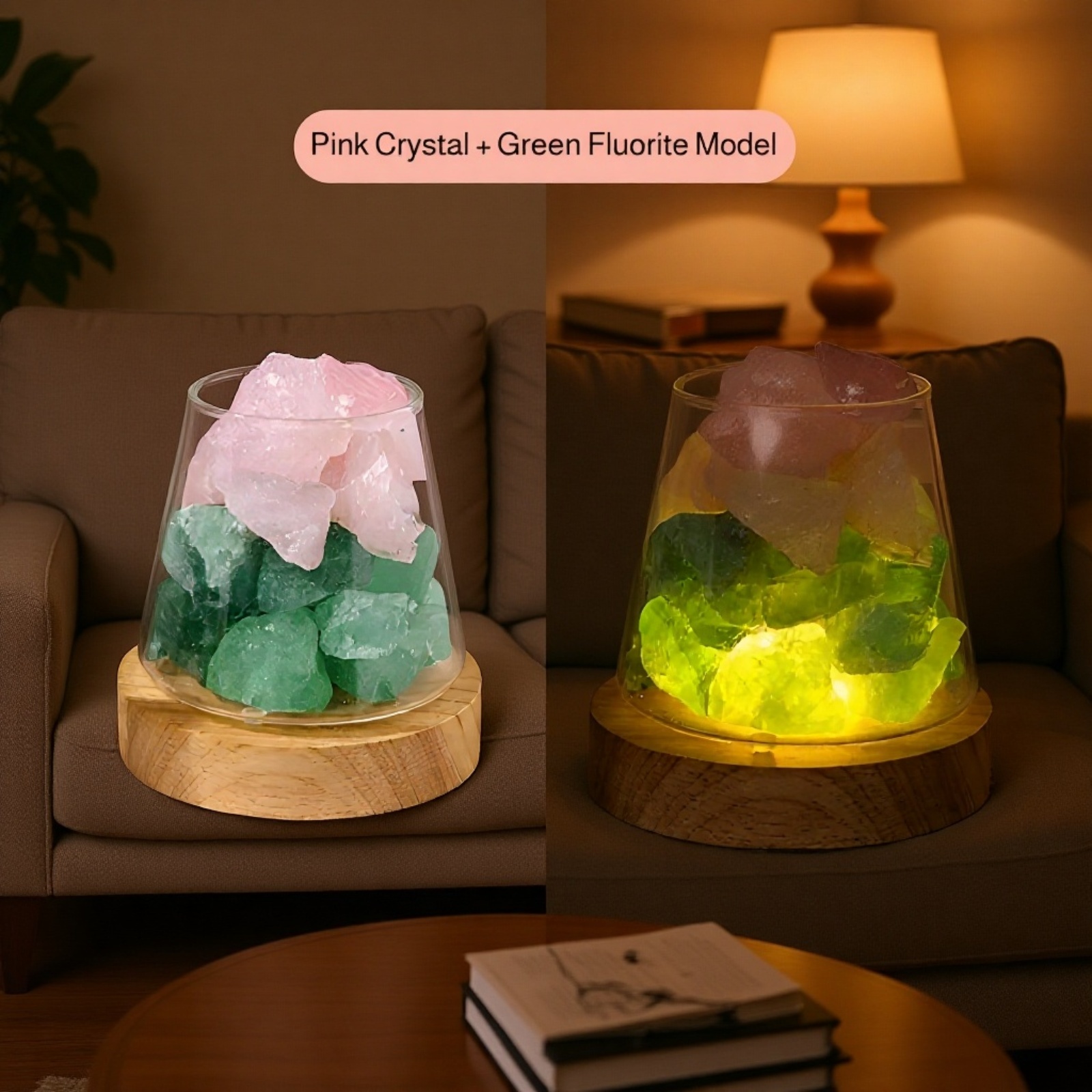Relaxing home fragrance diffuser and night light