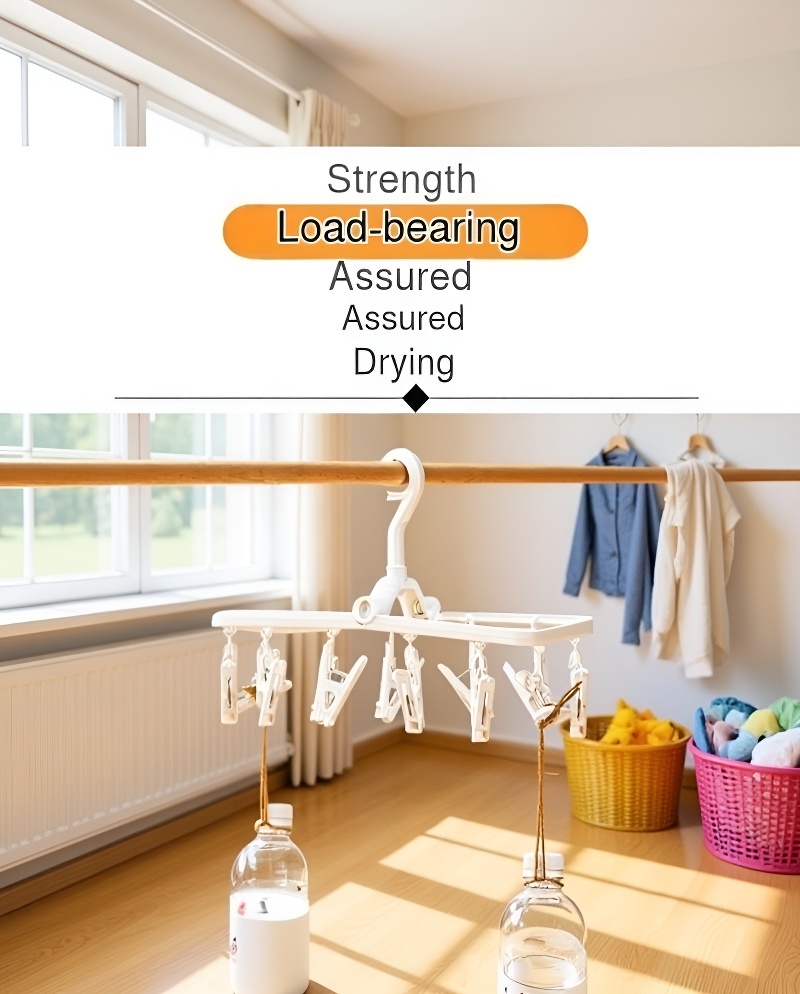 Windproof clothes drying rack with zero formaldehyde for indoor laundry