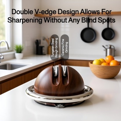 Fast Edge Opening Knife Sharpener with Suction Base and Tungsten Steel Stone