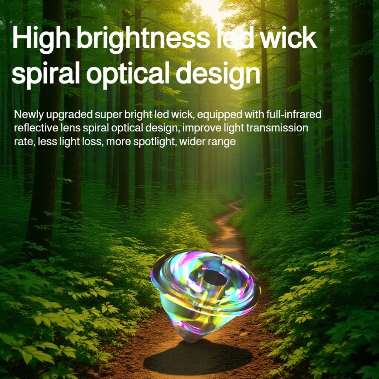 Rechargeable sensor headband light for night hiking