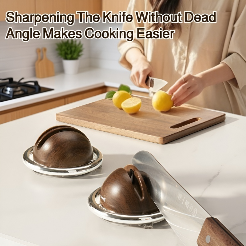 Fast Edge Opening Knife Sharpener with Suction Base and Tungsten Steel Stone