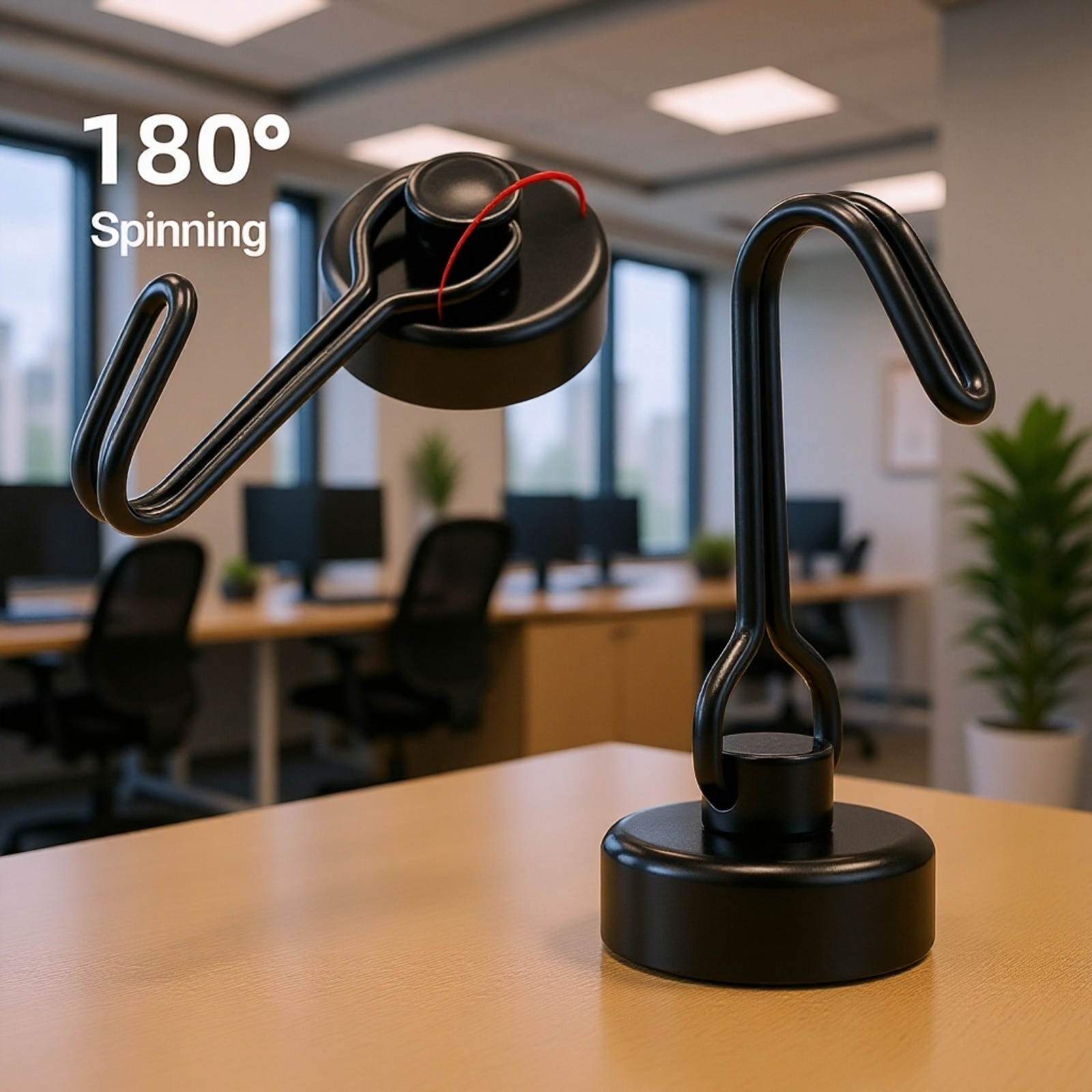 Rotating magnetic hook in stainless steel for kitchen organization