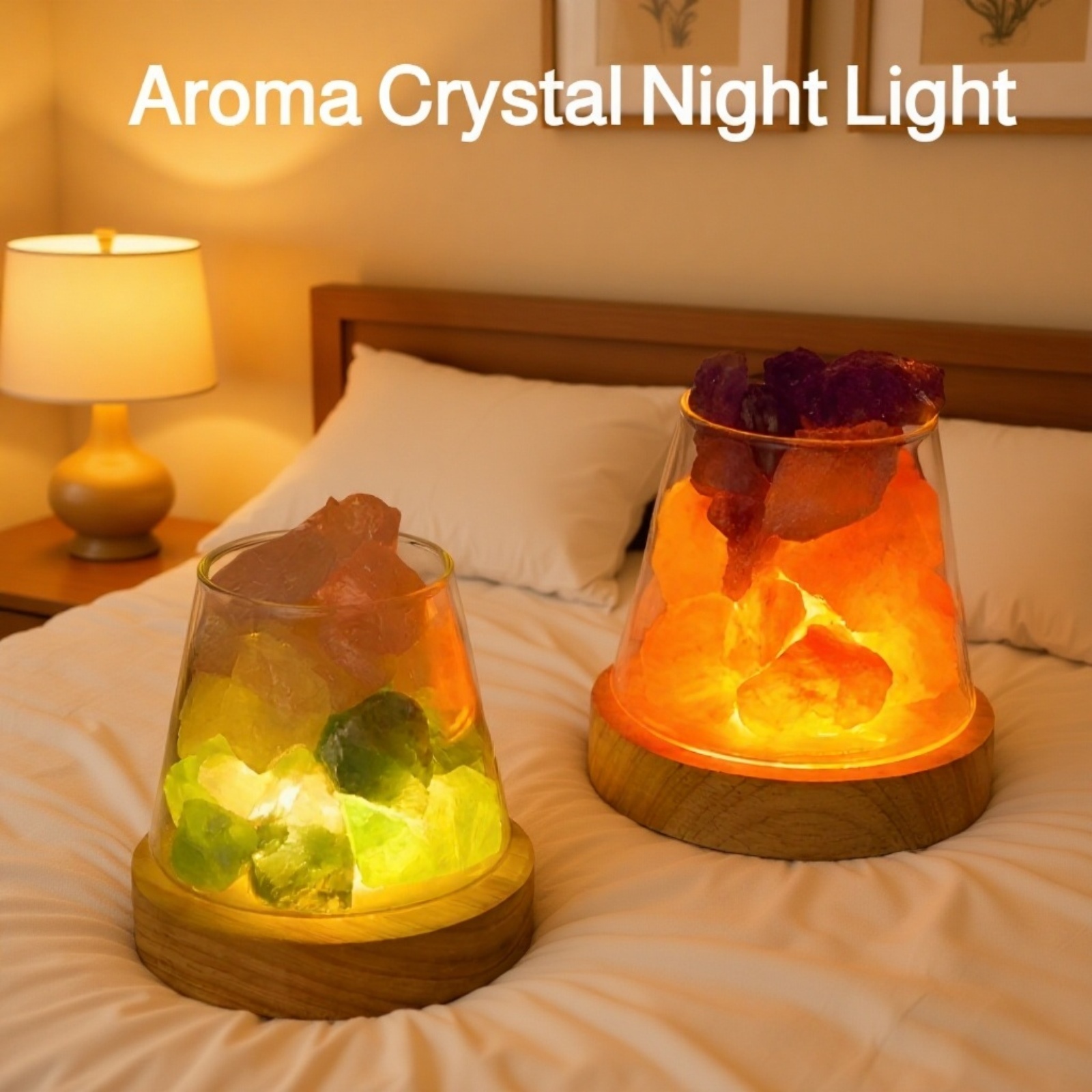  Indoor Diffuser Aroma Stone with Crystal Night Light