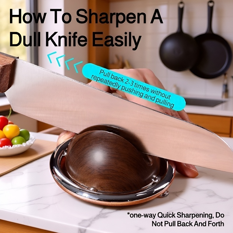 Fast Edge Opening Knife Sharpener with Suction Base and Tungsten Steel Stone