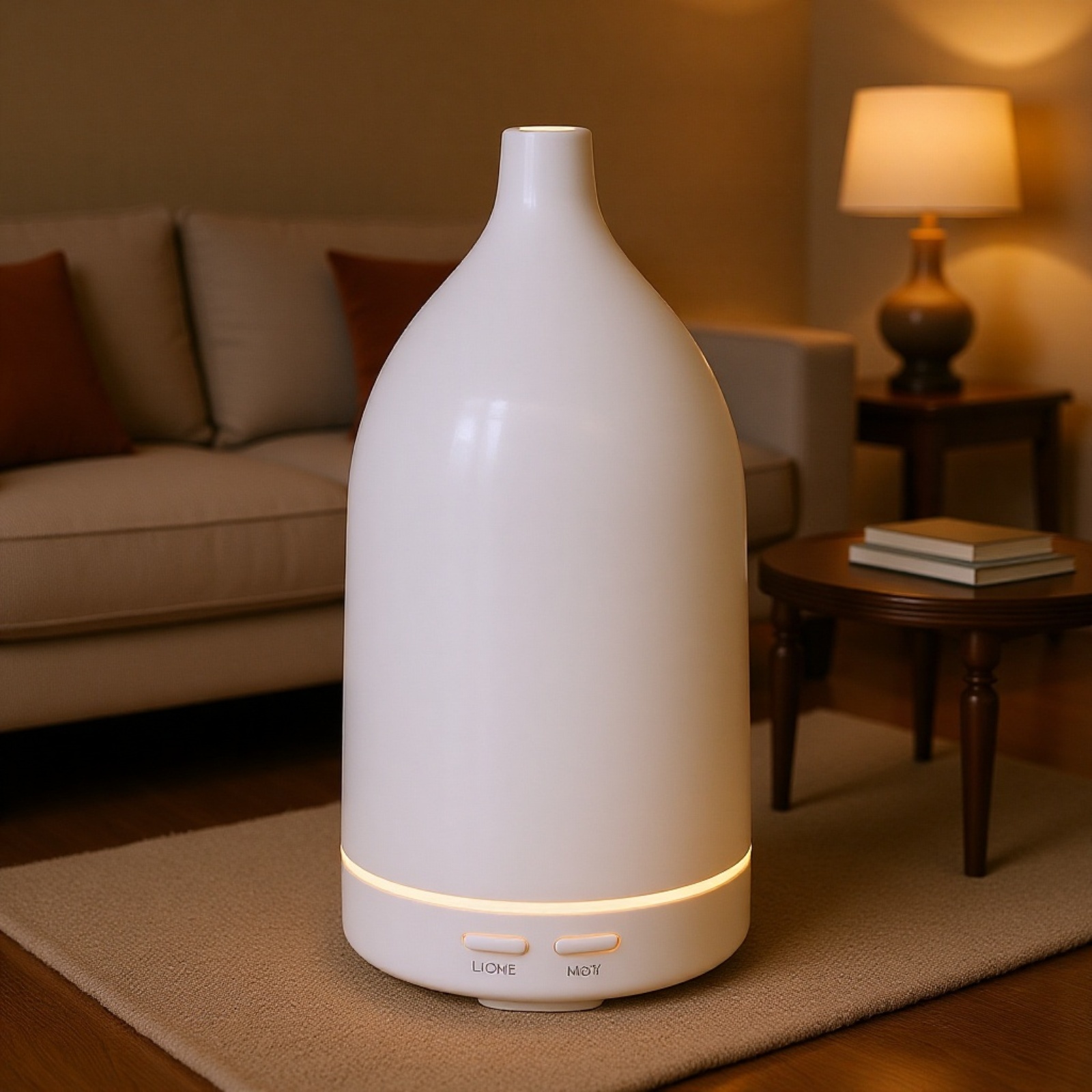  Ultrasonic Large Capacity Bedroom Humidifier with Aromatherapy and Atmosphere Light