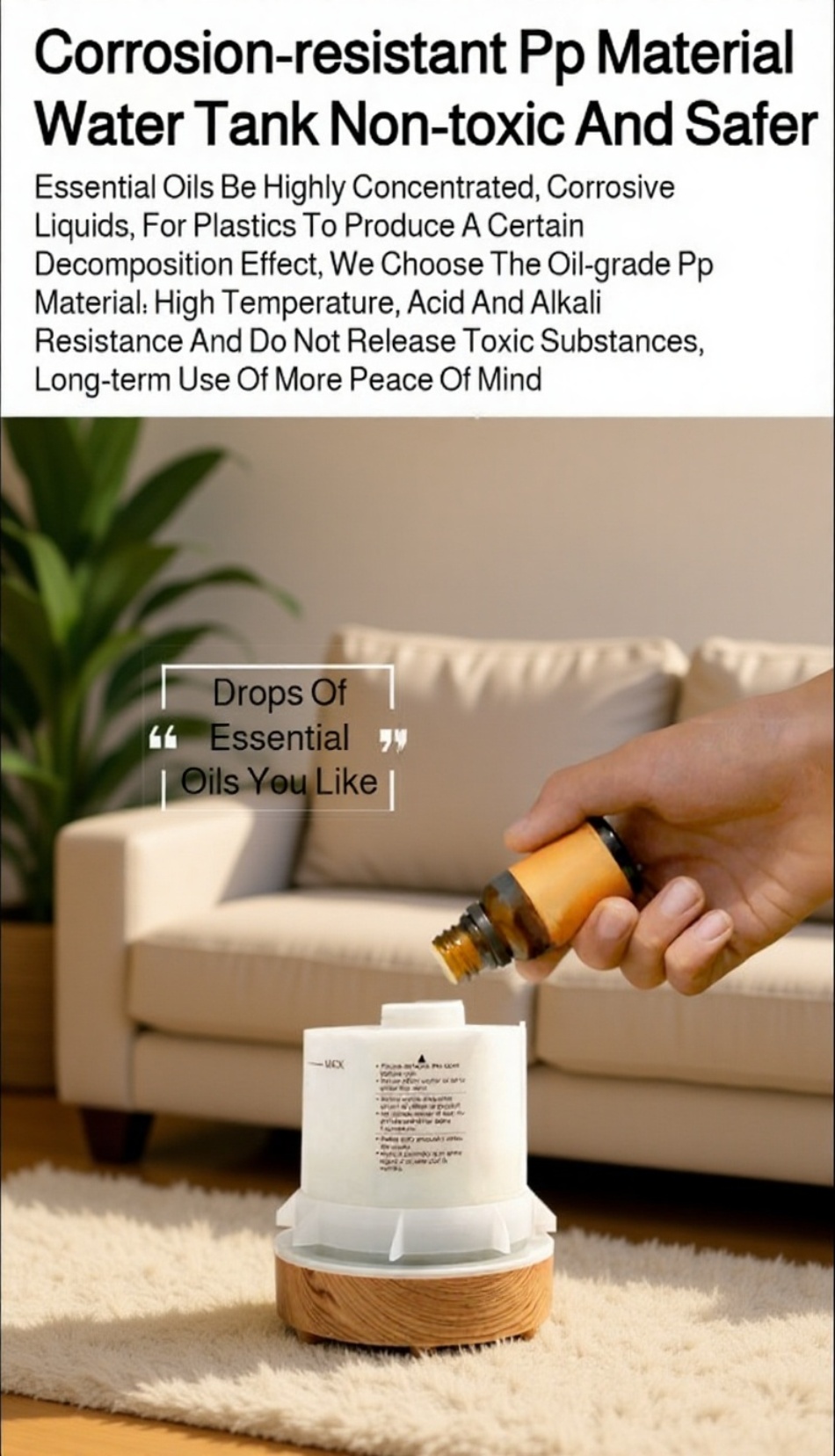 Easy-to-use humidifier with aroma diffuser