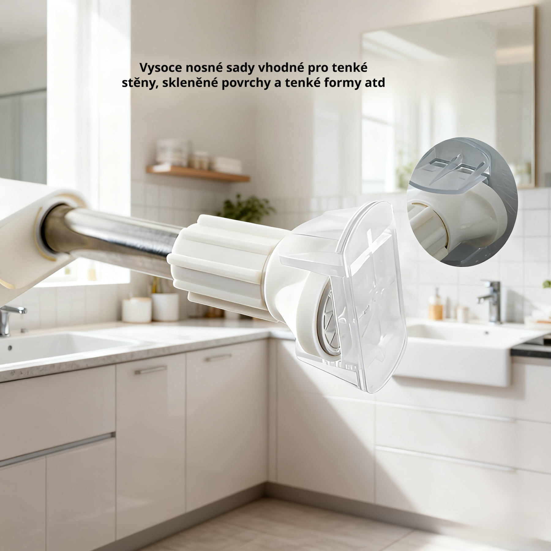 Roztažitelná přihrádka do skříně bez hřebíků pro úložné prostory na koleji