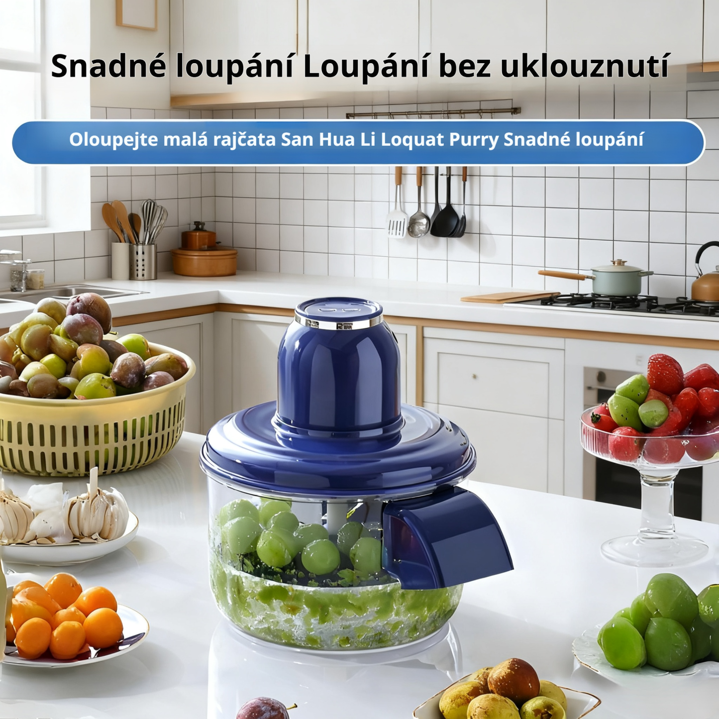 Automatický elektrický loupač hroznů pro domácnost 