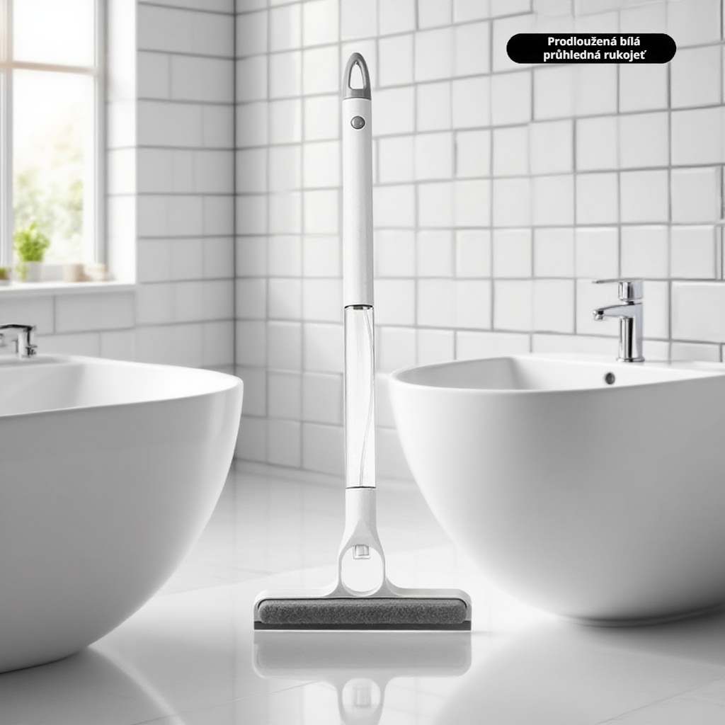 Čistič oken se sprejem a stěrkou, multifunkční sada na čištění zrcadel